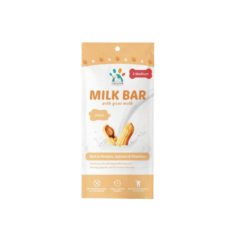 Singapaw Goat Milk Dental Chews for Dogs - Small & Medium Size | Natural Coconut, Pandan, Peanut, Strawberry & Honey Flavors | Promotes Oral Health & Fresh Breath | Perfect for Training Rewards and Daily Teeth Cleaning