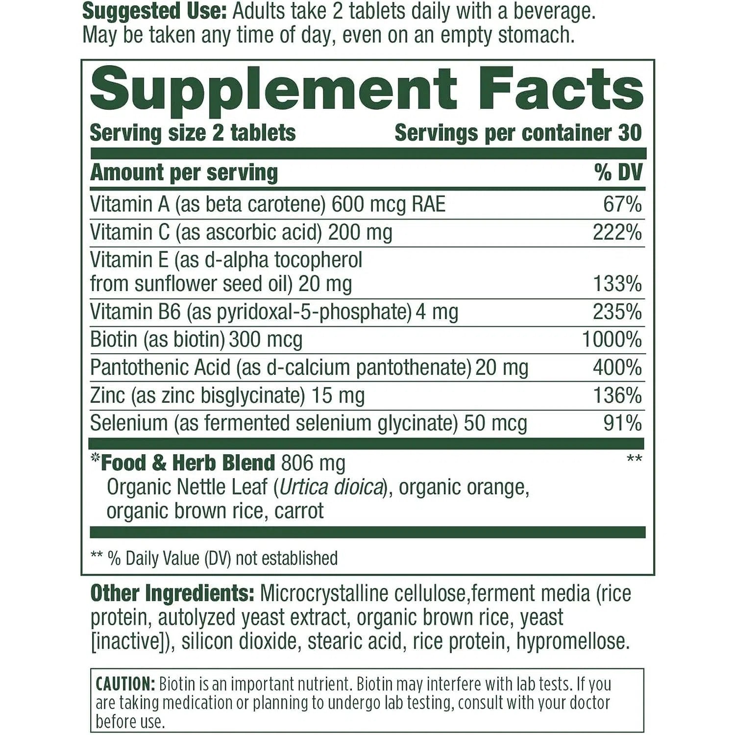 MegaFood Skin, Nails & Hair Supplement - Natural Collagen Booster for Healthy Skin, Strong Nails & Shiny Hair | Daily Beauty Support for Women & Men | Perfect for Busy Lifestyles & Beauty Routines