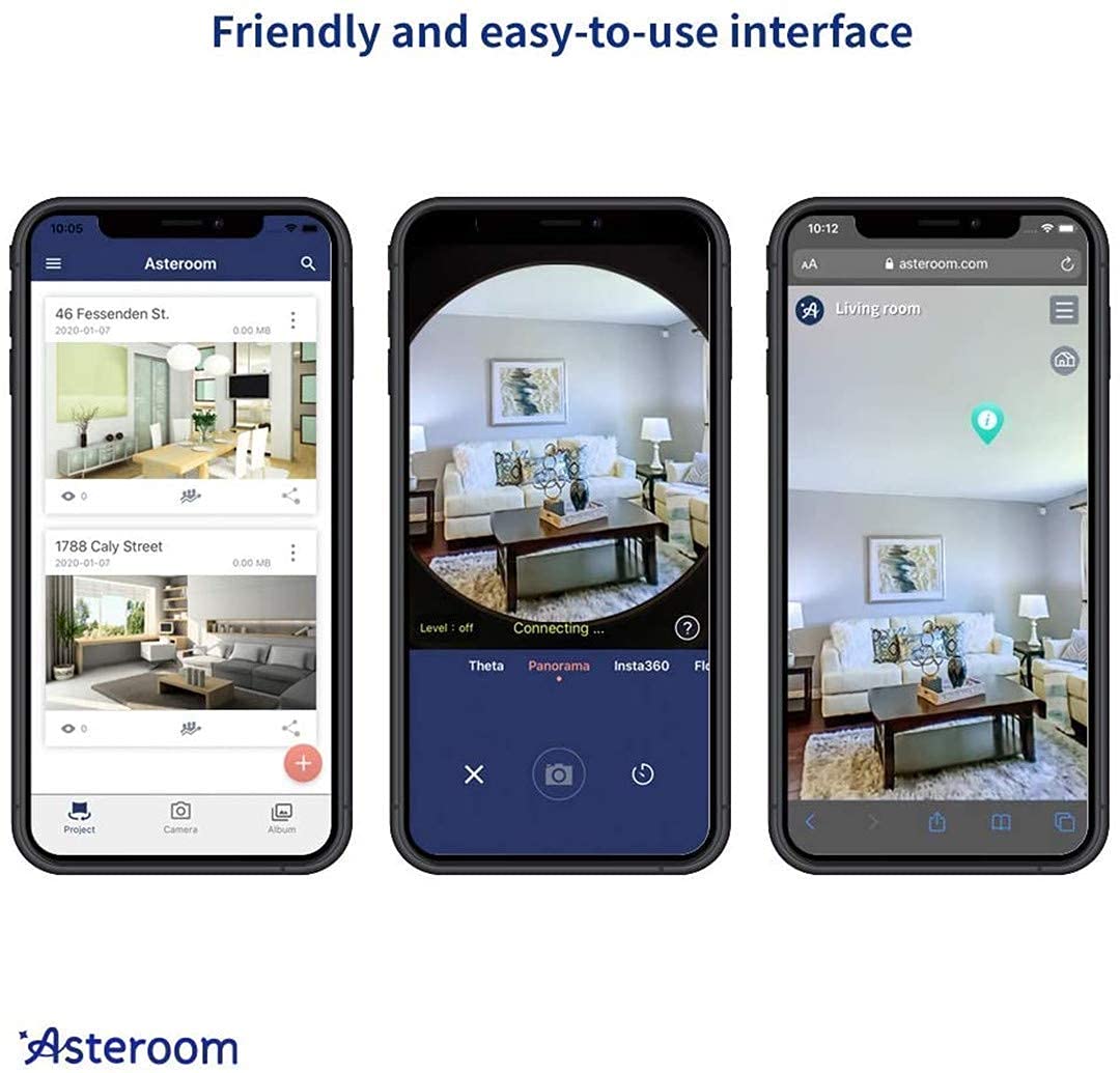 Asteroom 2nd Gen 360 Camera 3D Virtual Tour Kit for Real Estate Photography - Includes Digital Camera Rotator, Fisheye Lens & Tripod + iPhone 11 Pro Max Case Bundle - Perfect for Property Showcases, VR Tours & Business Presentations