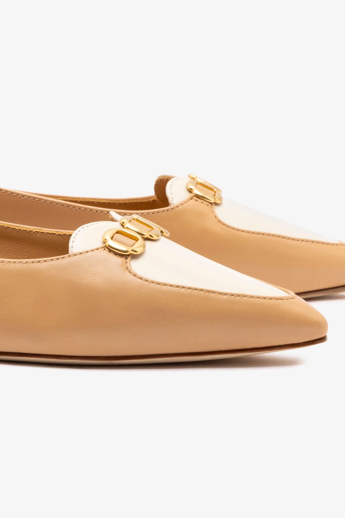 Audrey Tan Leather Flat Shoes - Comfortable & Stylish Women's Loafers for Work, Office & Casual Wear
