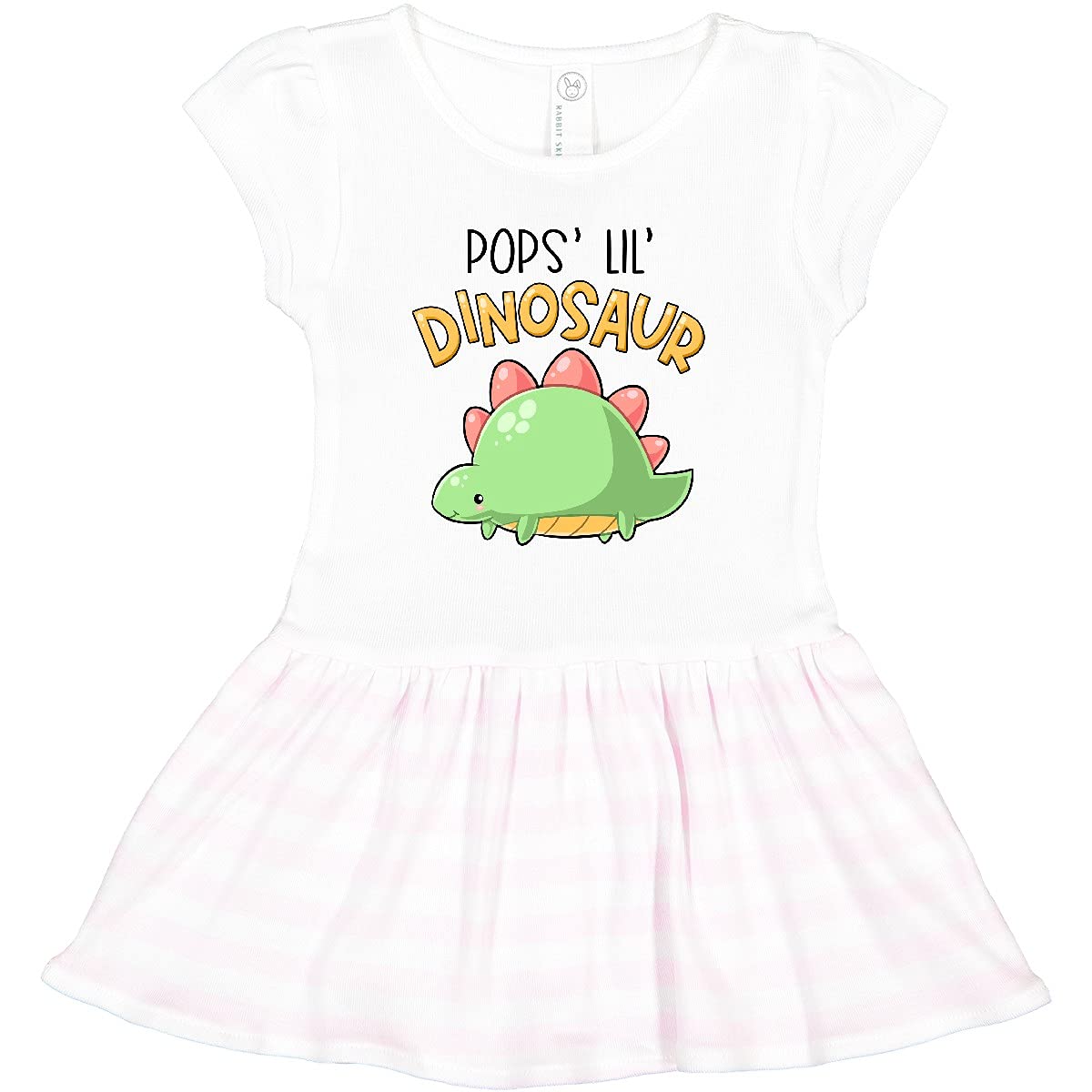 Inktastic Cute Stegosaurus Dinosaur Toddler Dress - Adorable Dino Print Kids Outfit for Playdates, Preschool & Birthday Parties