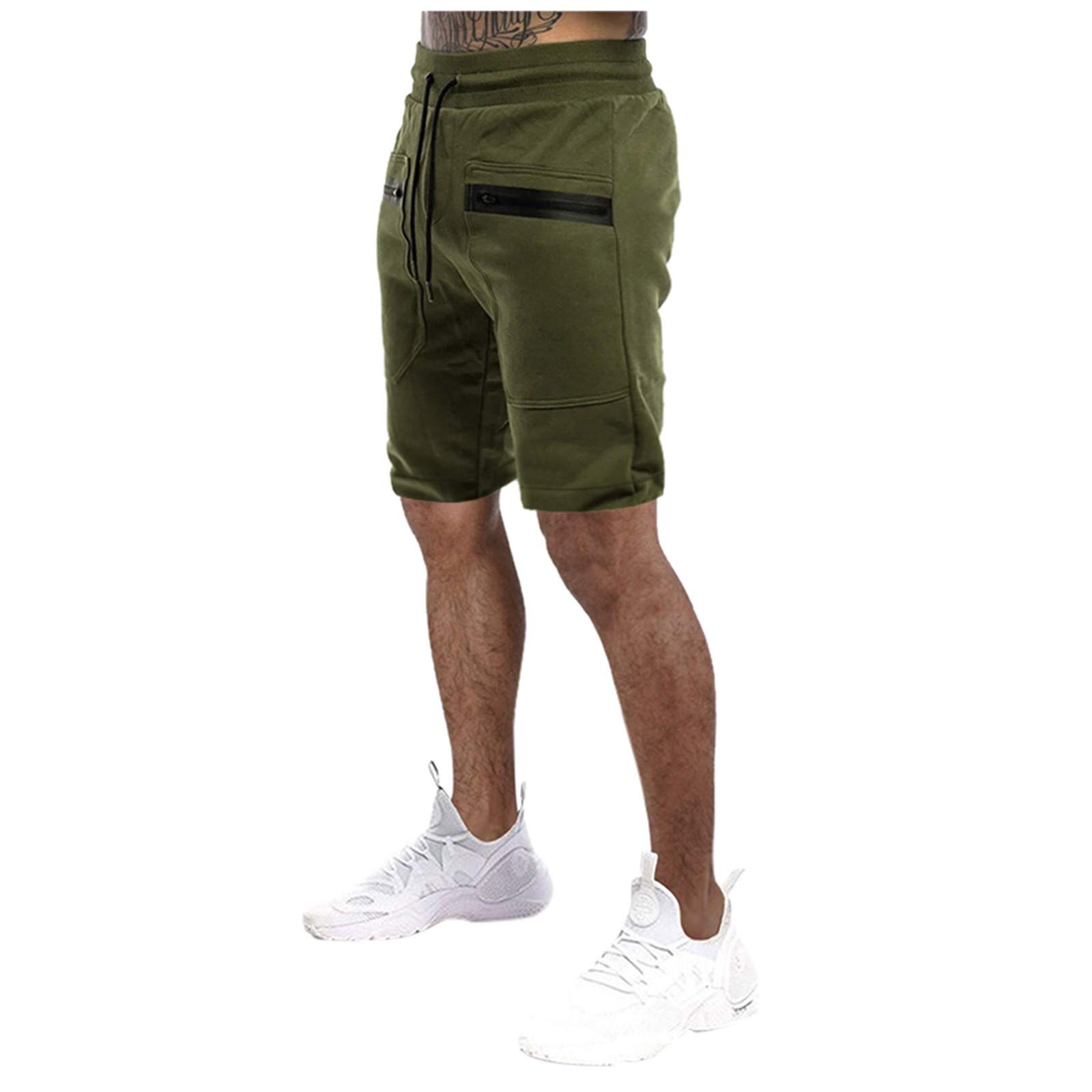 UANHAJKE Men's Athletic Running Shorts with Pockets - Breathable Workout Shorts for Gym, Jogging & Casual Wear