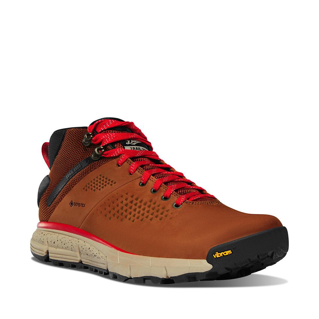 Trail 2650 Mid 4 GTX Hiking Boots for Men - Waterproof Brown/Red Outdoor Shoes - Perfect for Mountain Trekking & Backpacking Adventures