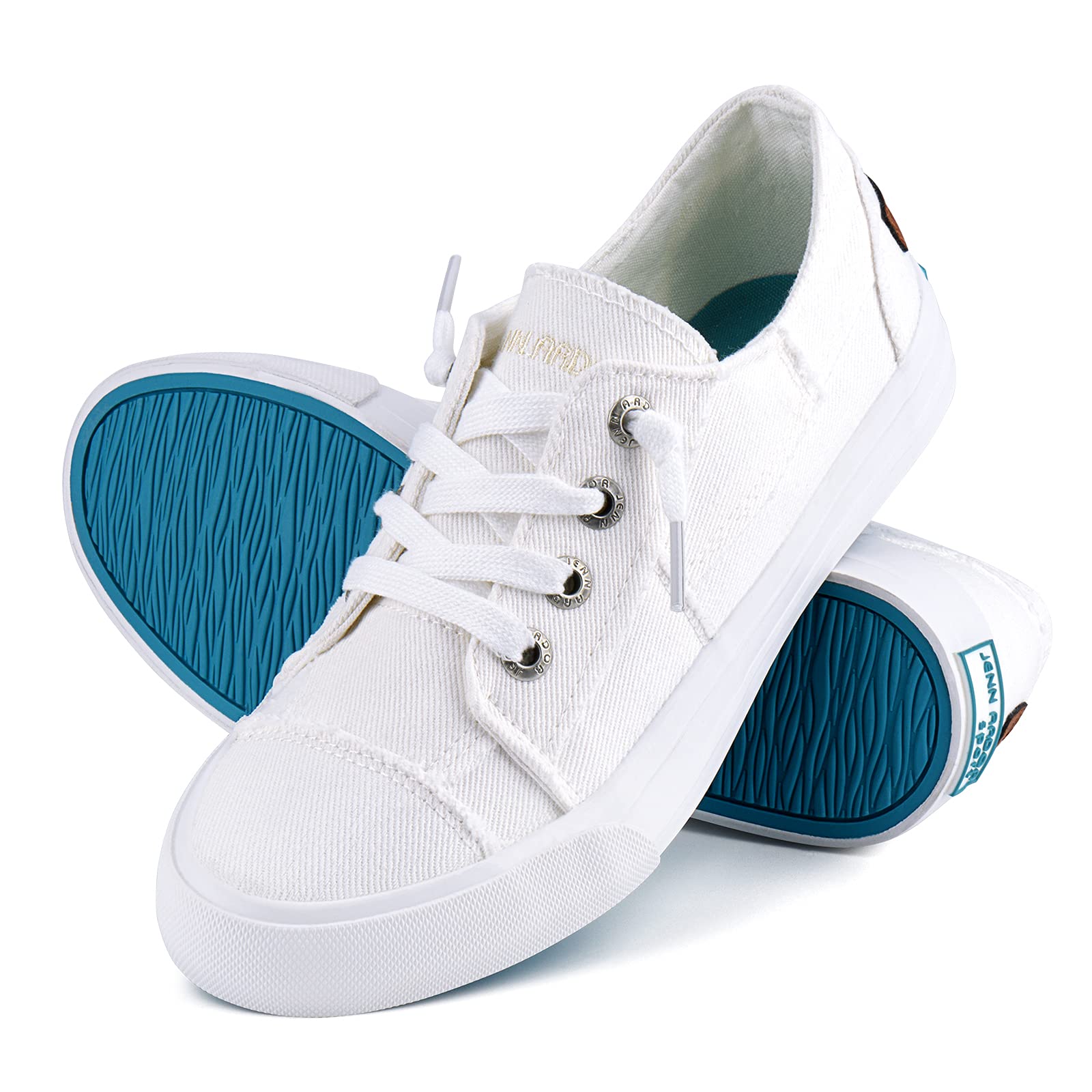 JENN ARDOR Women's Slip On Canvas Sneakers - Low Top Comfortable Walking Shoes for Women | Casual Fashion Flats for Everyday Wear, Travel & Work