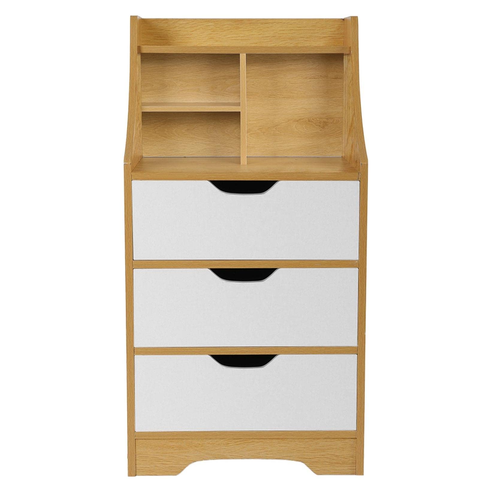 3-Drawer Storage Cabinet with Shelves - Slim Vertical Organizer for Bedroom, Closet & Toys