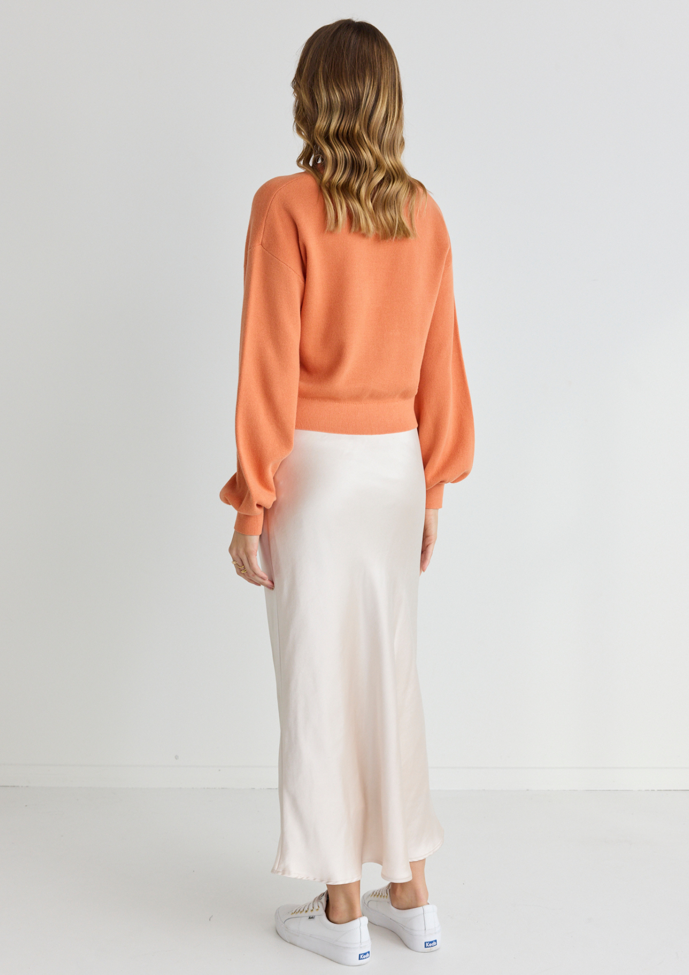 Agatha Apricot Fine Knit Cardigan for Women - Soft Lightweight Open Front Sweater | Perfect for Office, Date Night & Fall Layering