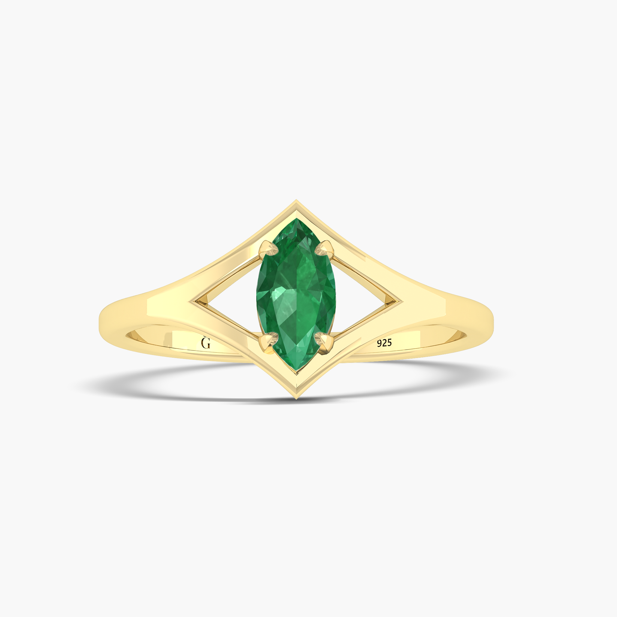 Exquisite Marquise Lab-Grown Emerald Ring for Women – Elegant & Dainty Jewelry for Engagement, Wedding, Anniversary & Special Occasions