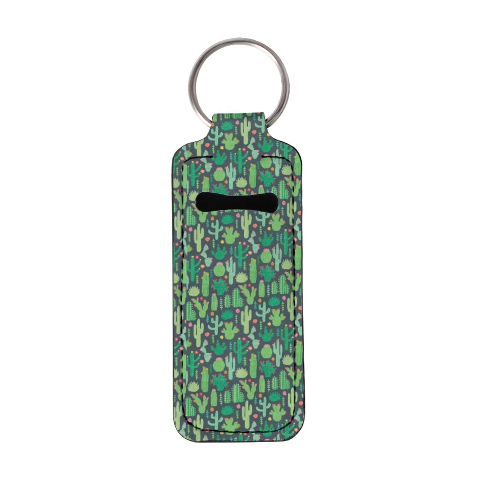 JEOCODY Sunflower Chapstick Holder Keychain with Wristlet - Lip Balm & Lipstick Organizer for Travel, Makeup Bag & Purse Organization - Perfect for Women's Accessories & Daily Essentials