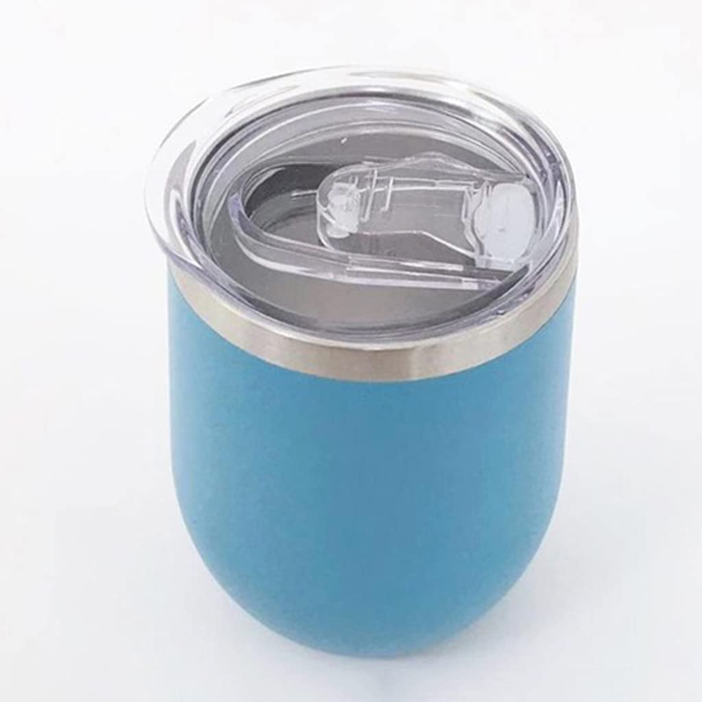 SEIJY 12oz Stainless Steel Wine Tumbler with Seal Lid - Vacuum Insulated Beer Mug & Coffee Cup for Wedding, Party, Christmas Gift (1pc, Color B) - Perfect for Outdoor Picnics, Office Use & Home Entertaining
