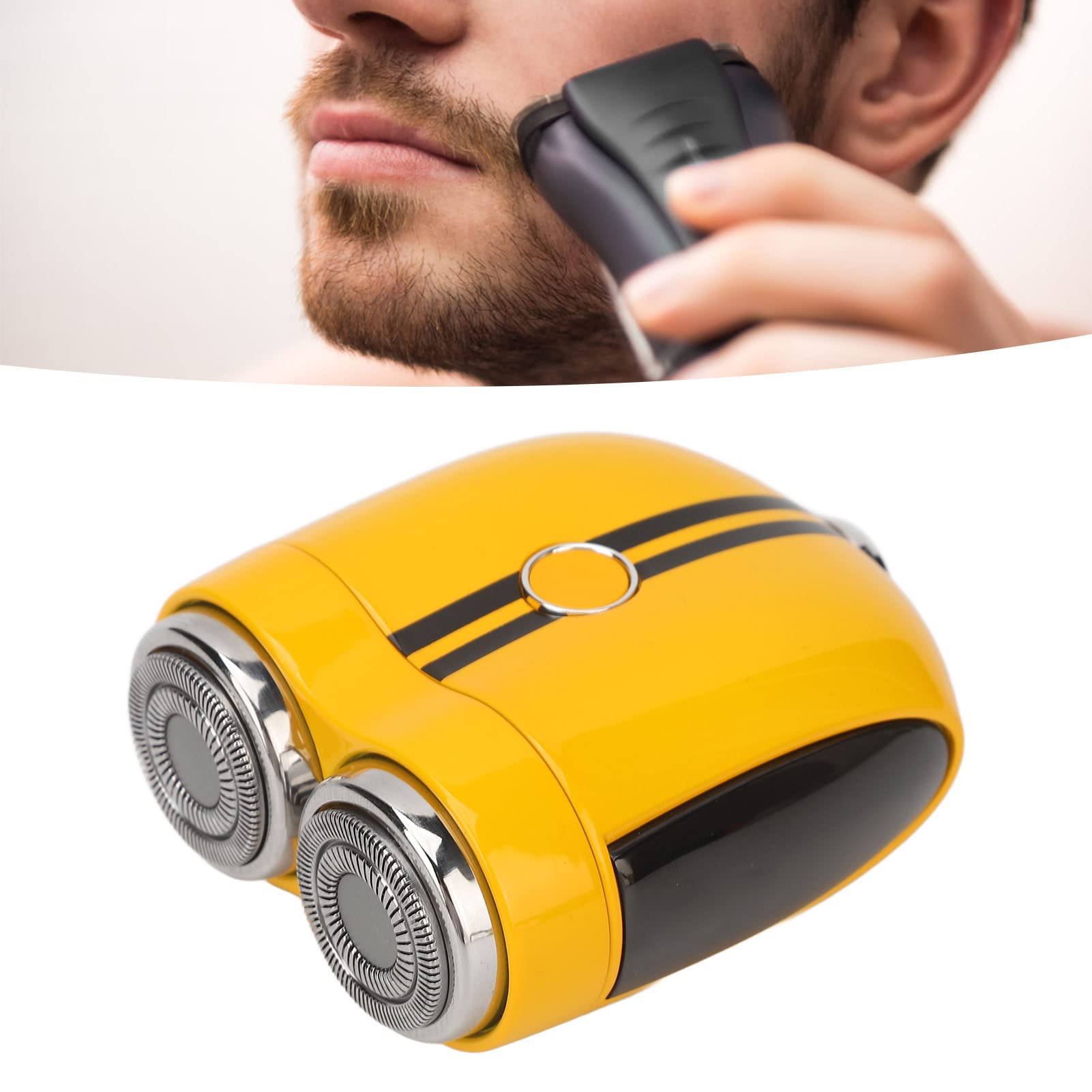 ZJchao Mini Electric Shaver for Men - Waterproof Rechargeable Beard Trimmer & Hair Clipper for Dry/Wet Shaving - Perfect for Travel, Gym & Daily Grooming