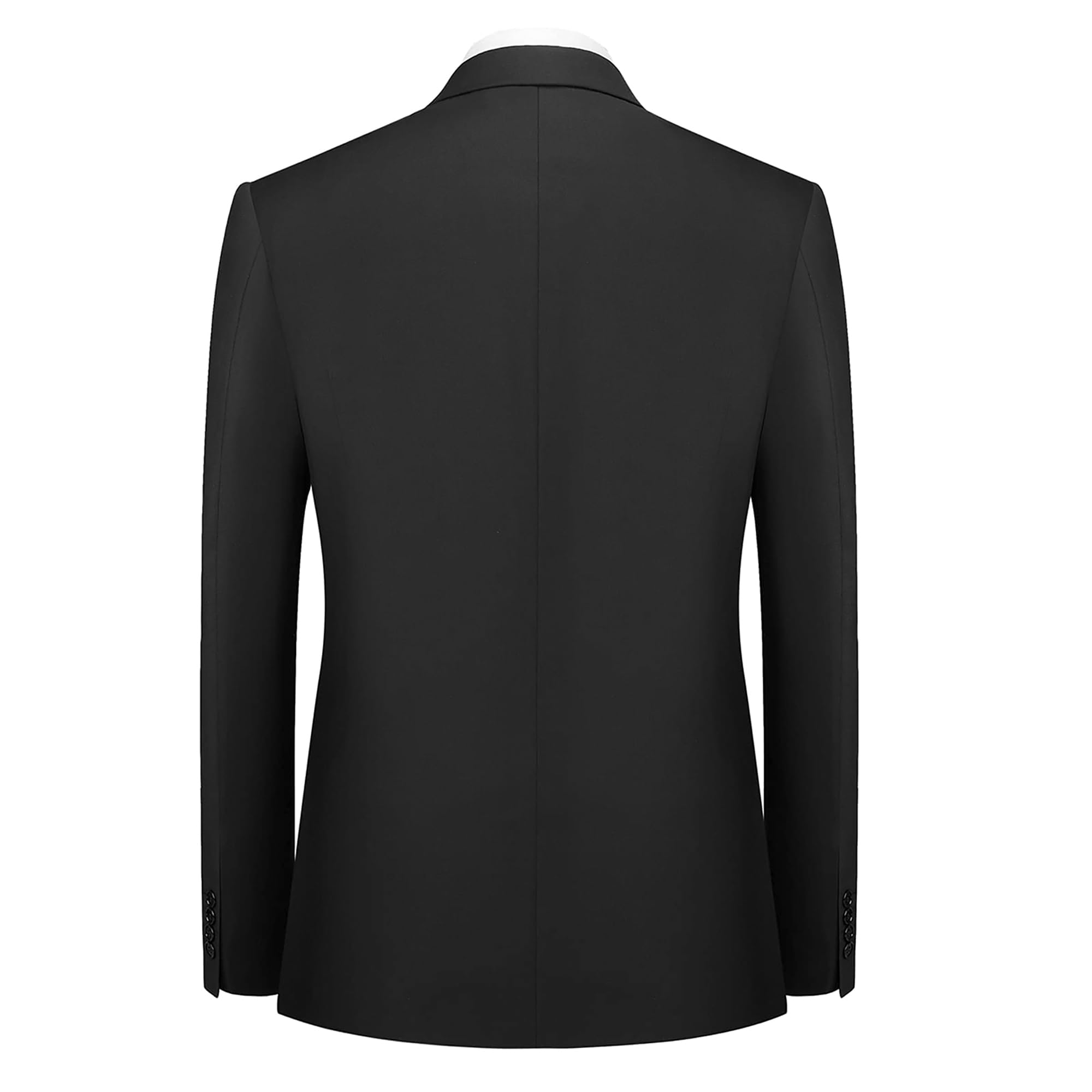 Cooper & Nelson Men's Slim Fit 3-Piece Suit Set - One Button Solid Jacket, Vest & Pants with Tie | Formal Business Attire, Wedding Tuxedo, Office & Special Occasion Wear