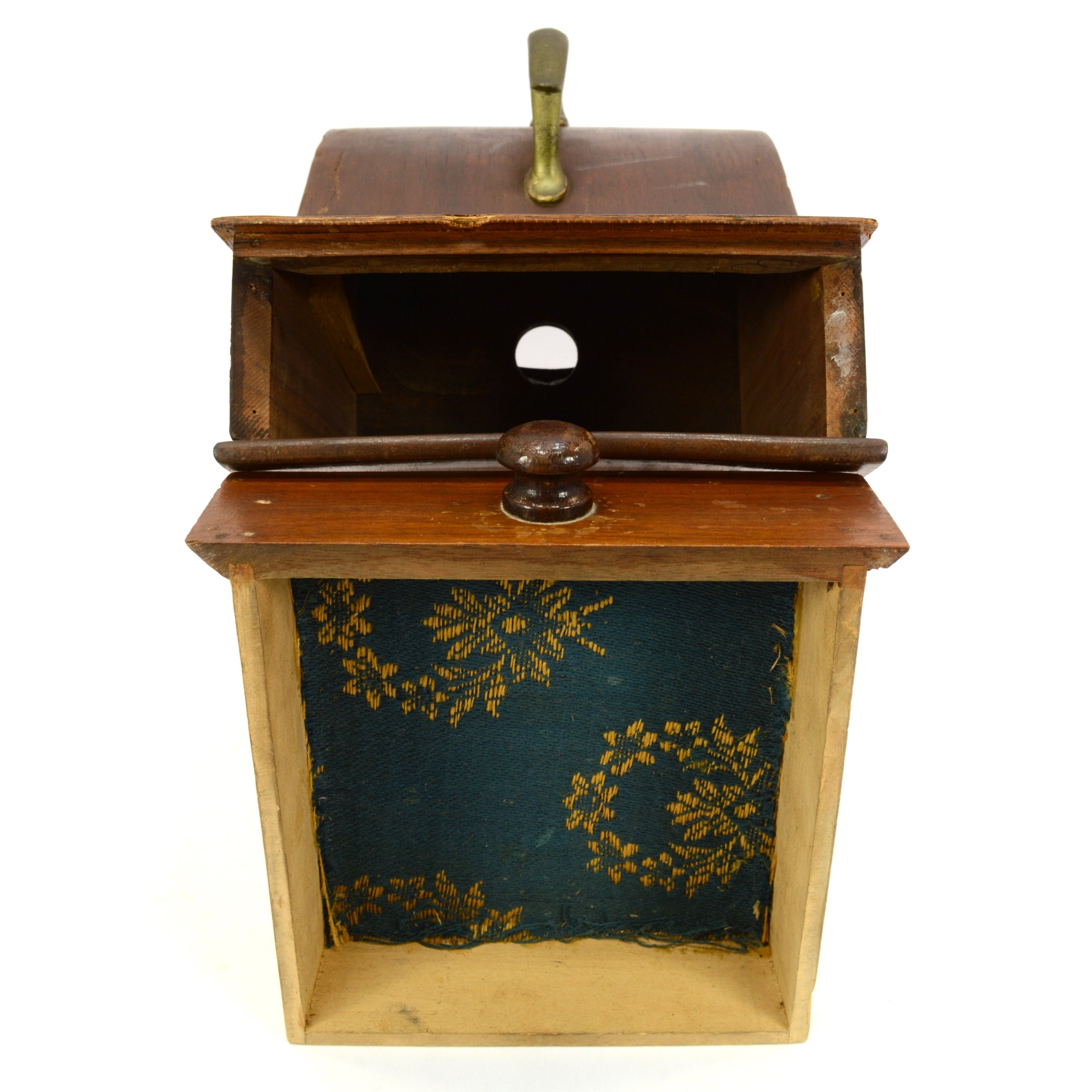 Antique Fraternal Ballot Box - Wood & Brass Secret Voting Box for Freemasons with Curved Top - Perfect for Masonic Lodge Meetings & Historical Collectibles