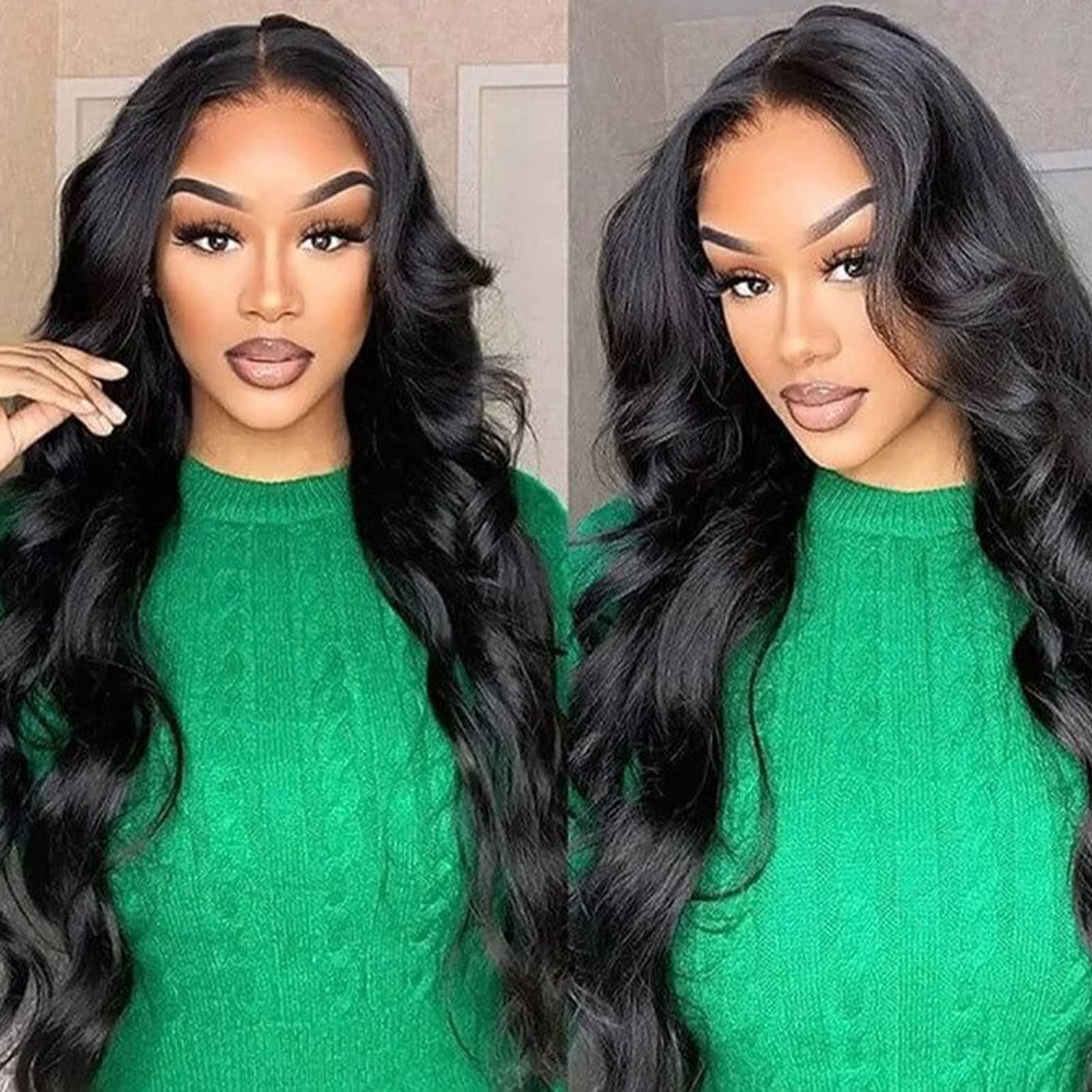 30 Inch 13x6 HD Lace Front Wig Human Hair - Body Wave 180 Density Pre Plucked Glueless Wigs for Black Women | 10A Quality | Perfect for Daily Wear, Special Occasions & Protective Styling