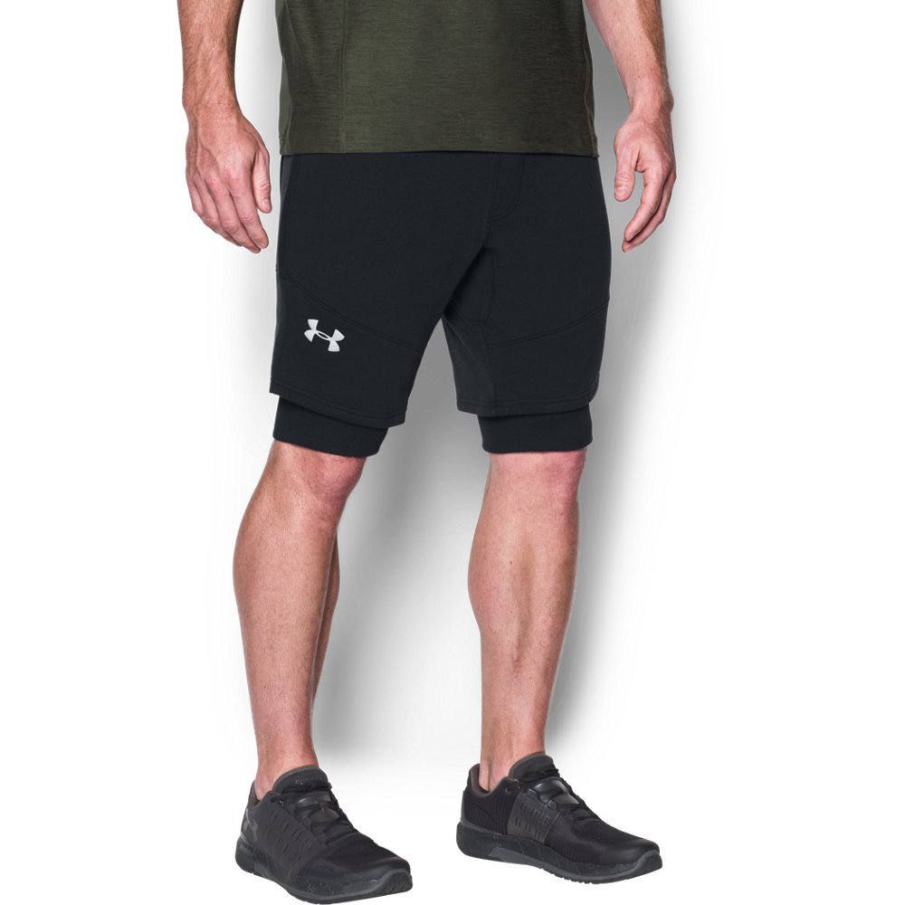 Under Armour Men's Threadborne Fleece Patterned Workout Shorts - Lightweight & Breathable Gym Shorts for Running, Training & Casual Wear