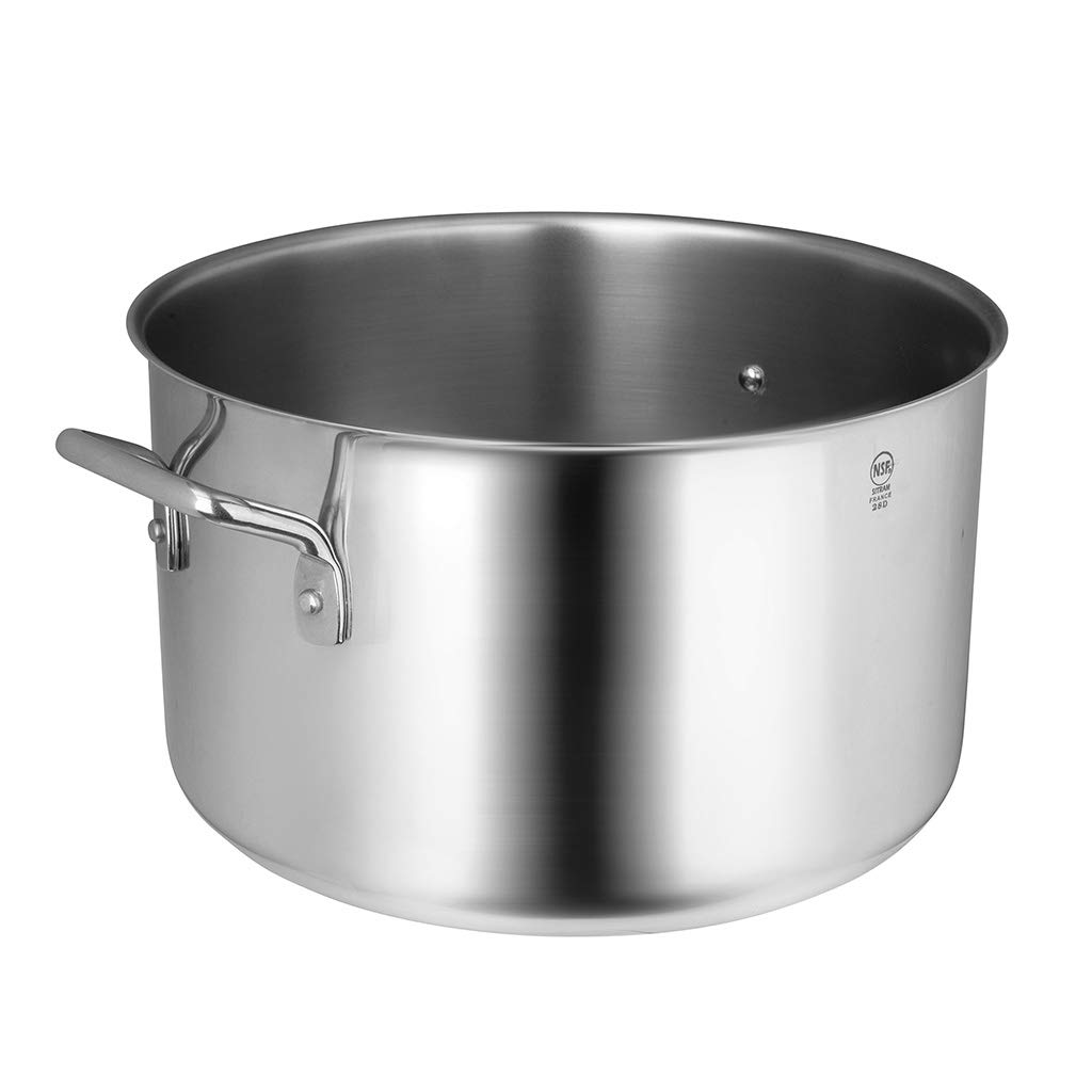 712004 Horeca R Half Catering Stock Pot 6.4 Litres (1.7 Gallon) - Professional Stainless Steel Cooking Pot for Restaurants, Catering & Home Use