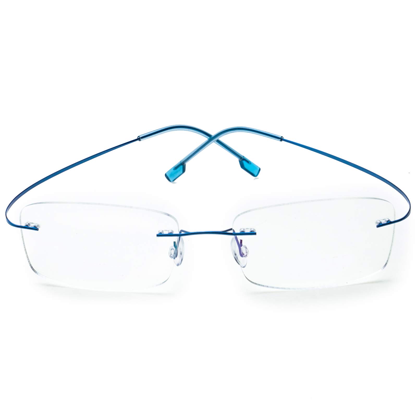 Titanium Bifocal Reading Glasses - Rimless for Women & Men | Home & Office Use