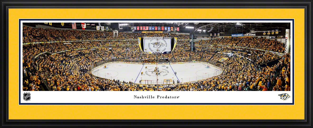 Nashville Predators Panoramic Posters & Framed Pictures - Premium Sports Wall Art by Blakeway Panoramas - Perfect for Game Rooms, Sports Bars & Fan Cave Decor