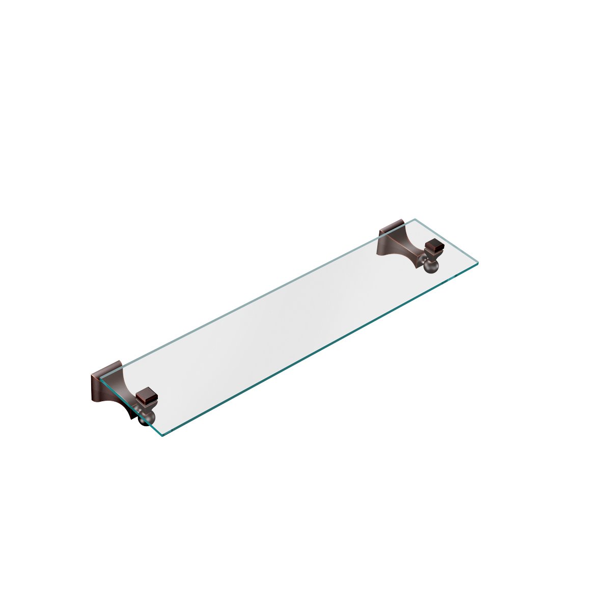 Moen DN8390TB Retreat Glass Shelf in Tuscan Bronze - Stylish Bathroom Storage for Towels & Toiletries - Perfect for Modern & Rustic Bathroom Decor