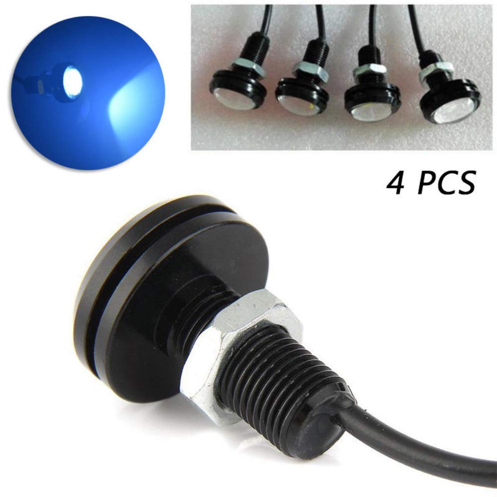 4PCS 12V Blue LED Marine Boat Lights - Waterproof 3W Deck Storage Kayak Bow Trailer Bass Fishing Lamps - Perfect for Night Fishing, Boat Navigation & Waterproof Lighting