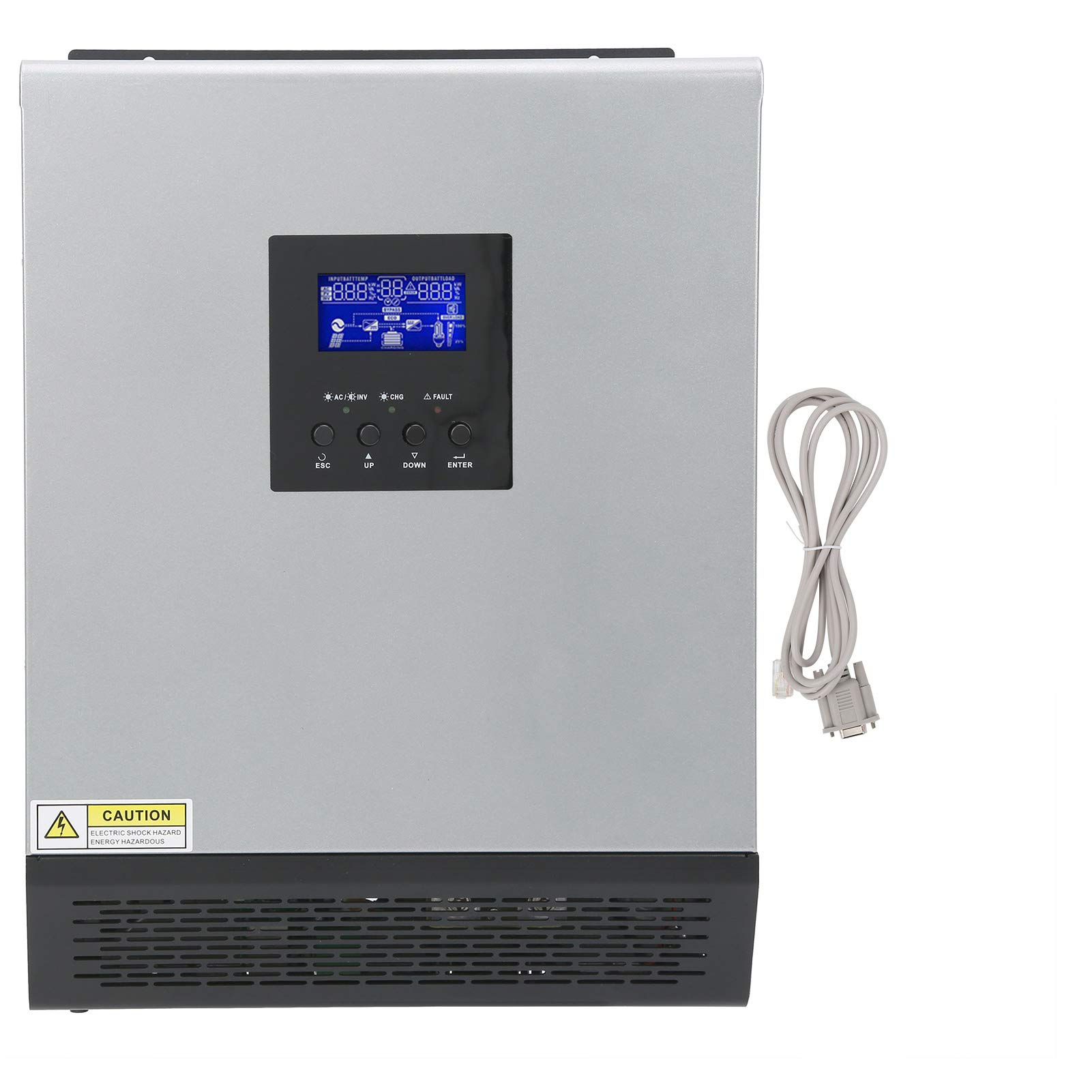 2400W Solar Power Inverter with Built-in Charge Controller - Portable Pure Sine Wave Inverter for Home, RV, Camping & Emergency Power Backup