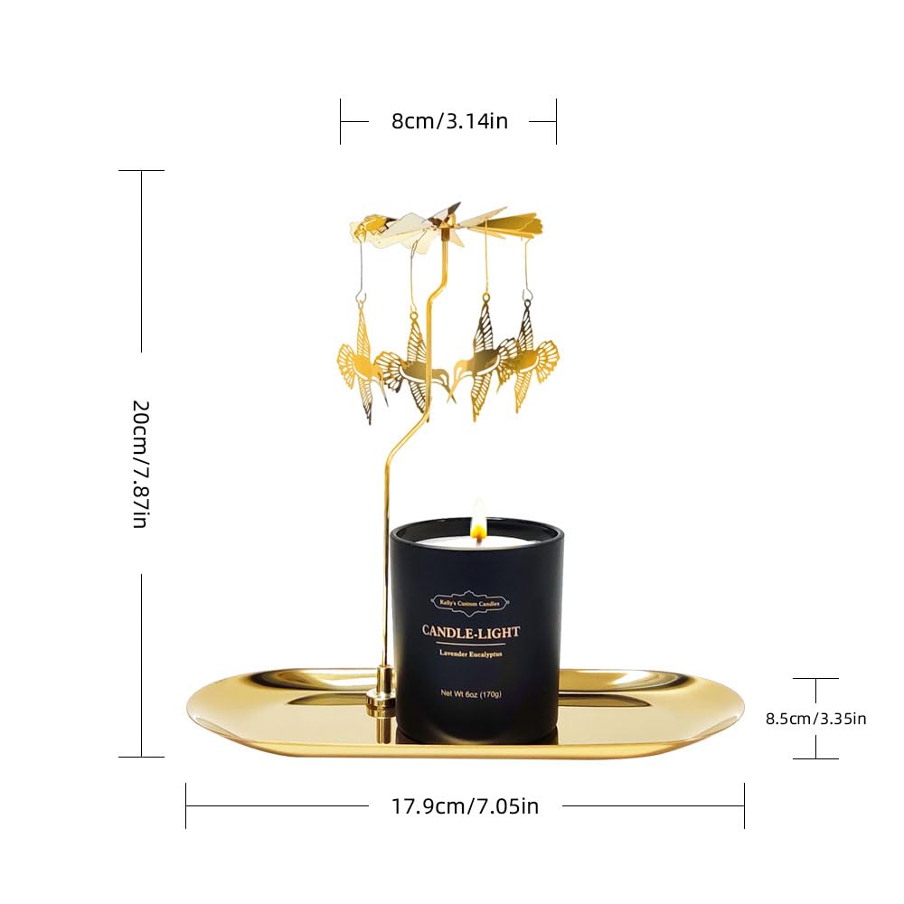 Kelly's Custom Candles - 6 oz Rotating Hummingbird Scented Candle Gift Set for Women | Birthday, Anniversary, Christmas & Thanksgiving Present for Mom, Wife & Colleagues | Perfect for Home Decor, Relaxation & Romantic Ambiance
