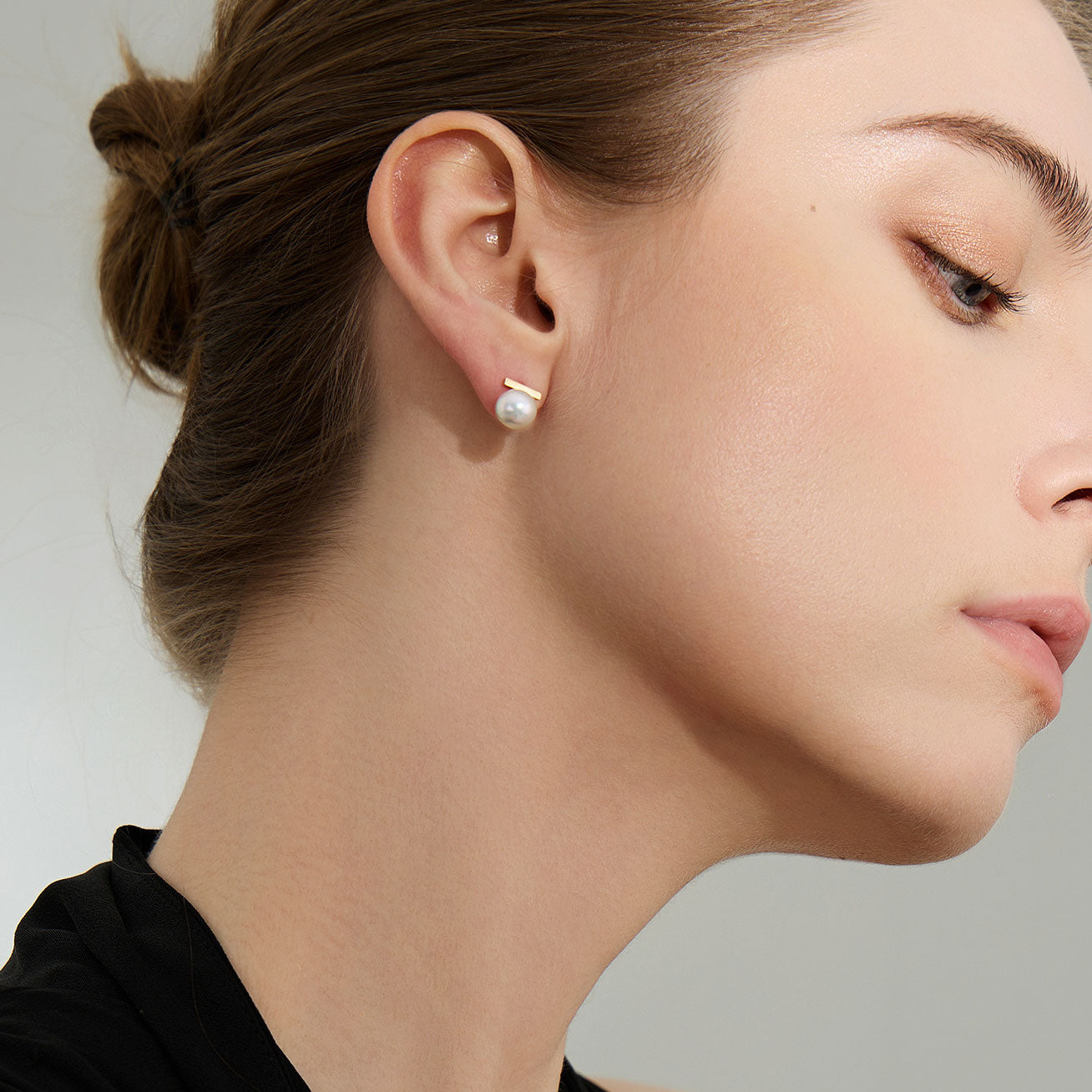 18K Gold Akoya Pearl Earrings - AAA Grade Silver White Pearls for Women | Elegant Jewelry Gift for Wedding, Anniversary & Special Occasions