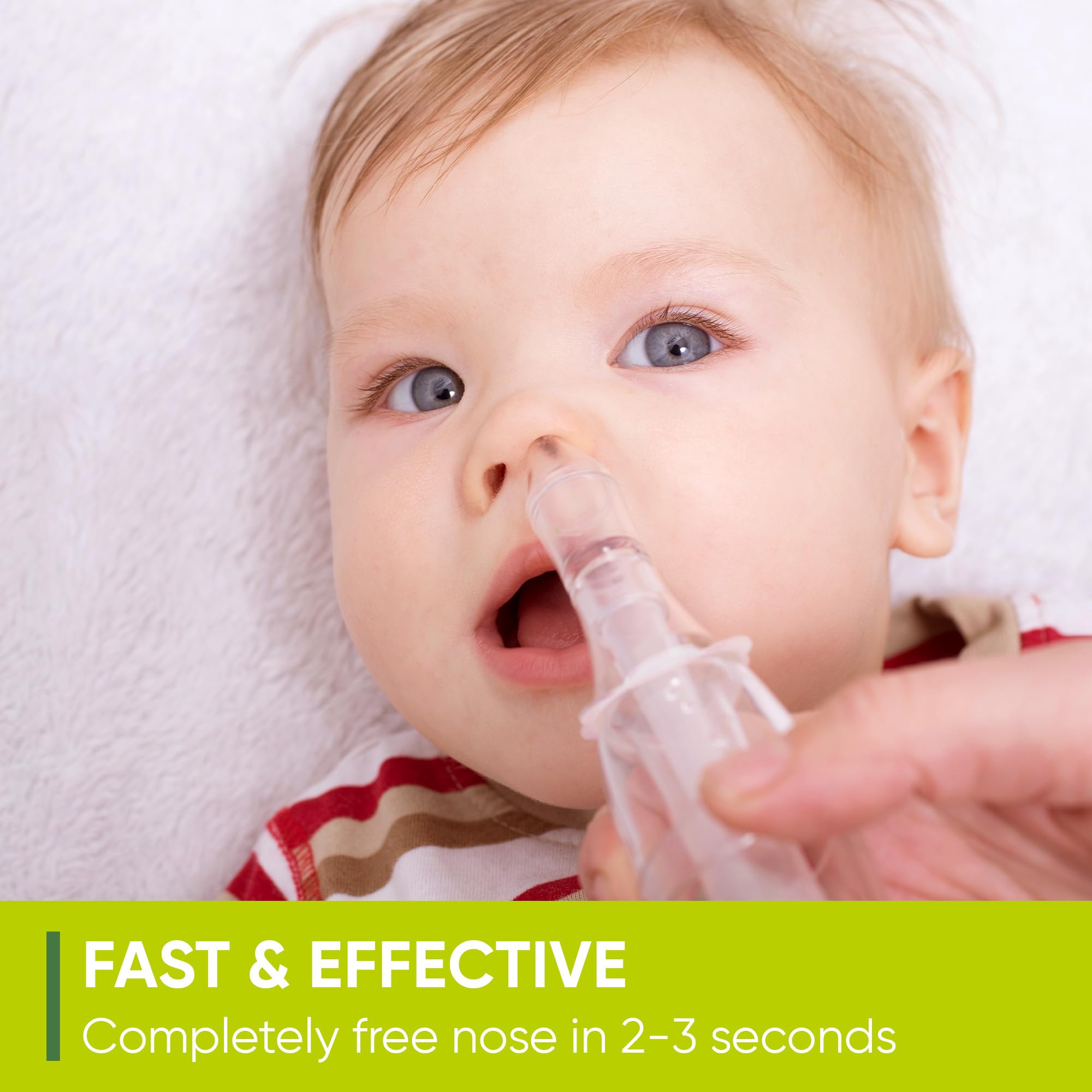 **Airmed's Vac Nasal Aspirator for Babies – Clinically Tested, Safe & Gentle Baby Nose Sucker with 2 Suction Heads & Cleaning Brush | Powerful Vacuum-Like Suction for Newborns & Infants | Perfect for Congestion Relief & Comfortable Breathing**