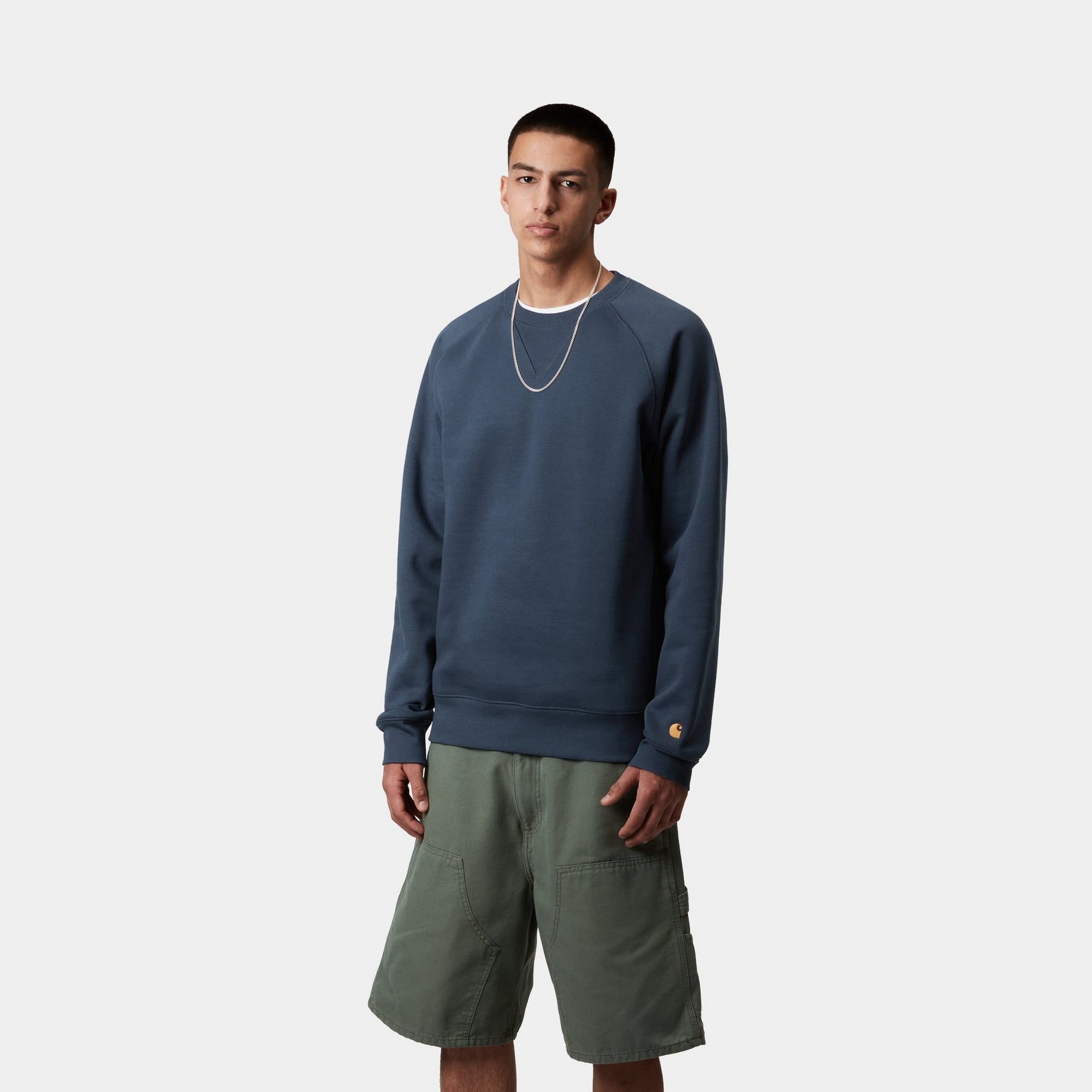Chase Sweatshirt for Women | Soft Cotton Pullover Hoodie in Dusky Blue - Perfect for Casual Outfits, Lounge Wear & Fall Fashion