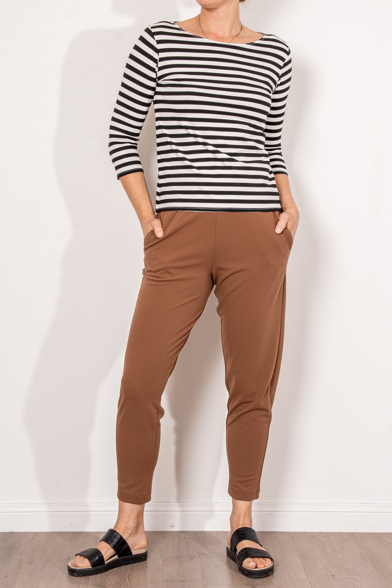Mela Purdie Base Pant Powder Knit - Women's High-Waisted Stretch Yoga Pants for Workout, Lounge & Everyday Wear