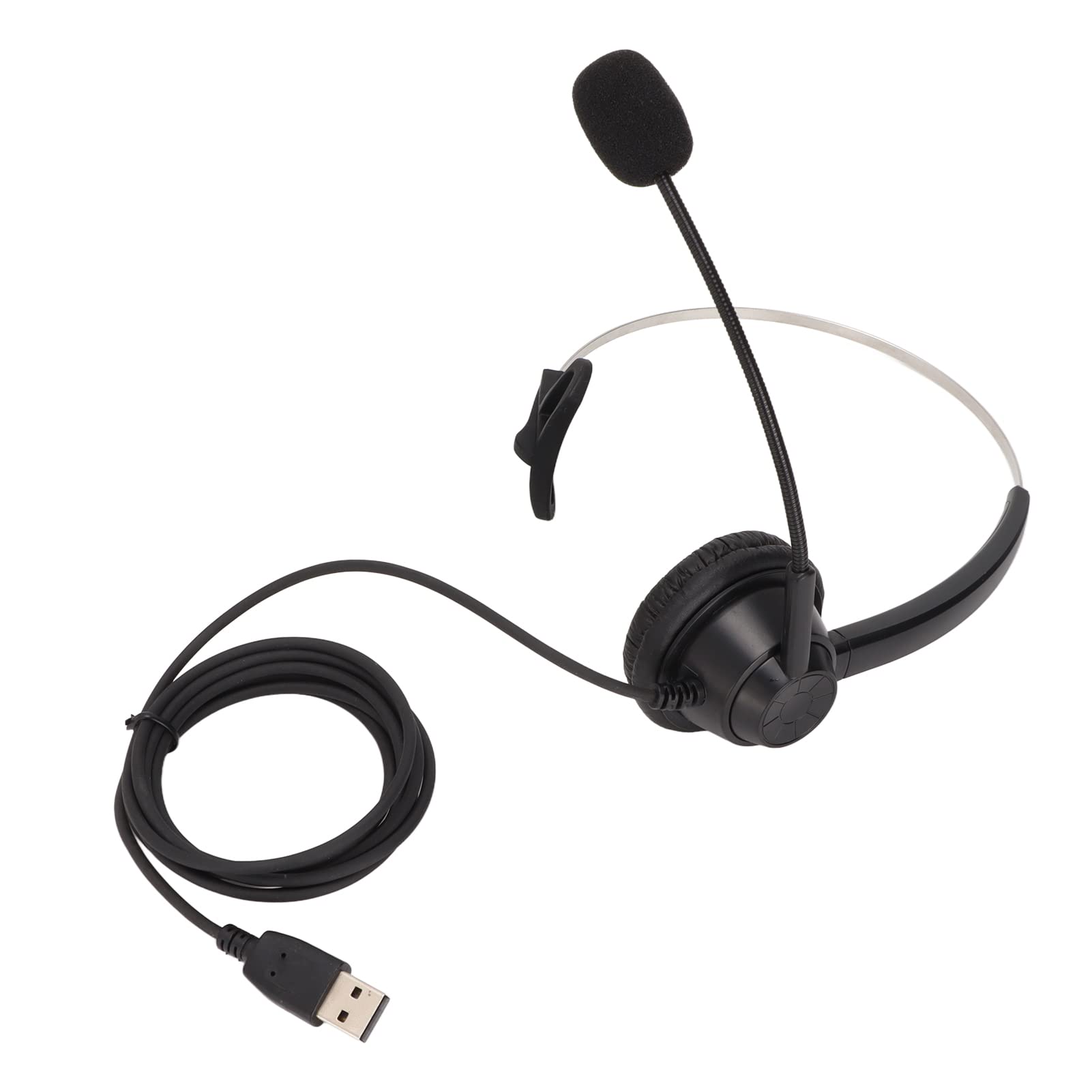 H360D USB Business Headset with Noise Cancelling Mic - Single Ear Office Headphone for PC, VOIP, Call Center, Online Courses & Conference Calls - Perfect for Remote Work & Virtual Meetings