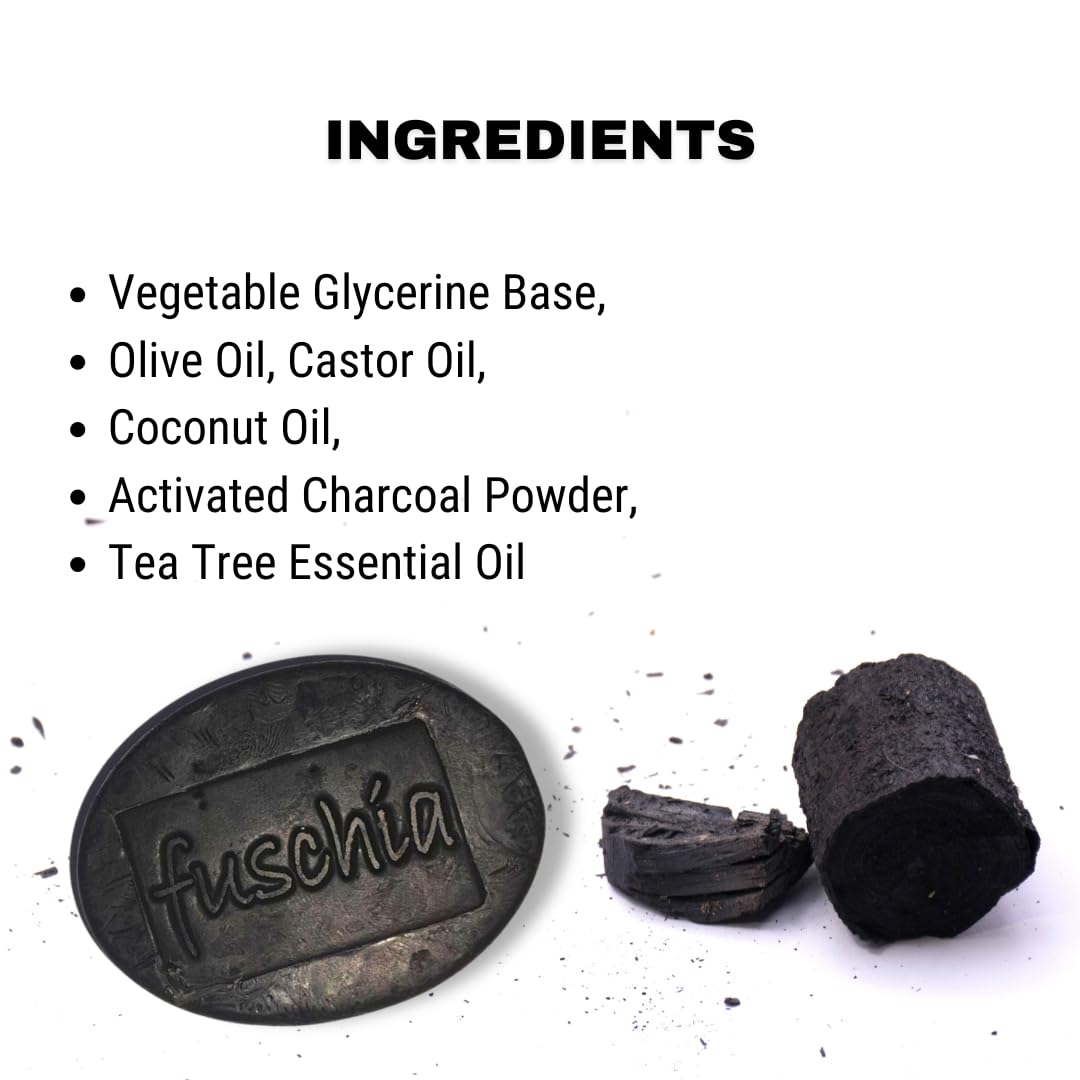 Natural Handmade Herbal Charcoal Soap with Activated Charcoal - 100g Deep Cleansing & Detoxifying Face & Body Bar | Acne & Blackhead Treatment | Skin Firming | All Skin Types | Perfect for Daily Skincare & Post-Workout Cleansing