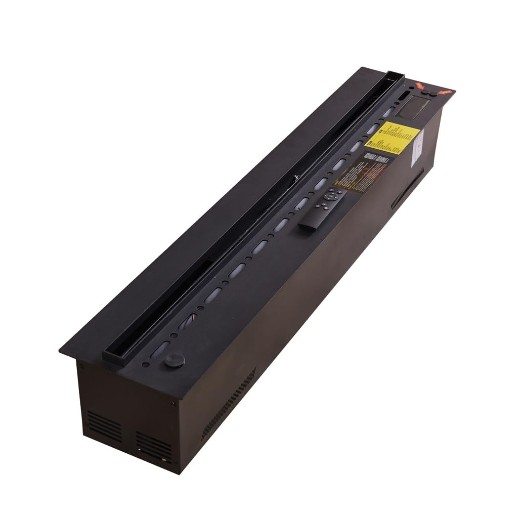 Ultra-Thin 700mm Recessed Electric Fireplace with Realistic 3D Adjustable Flame - Remote Control & Touch Panel - Perfect for Living Rooms, Bedrooms & Offices