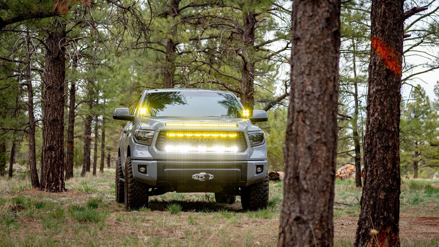 SDHQ Built A-Pillar Light Mounts for 2014-2021 Toyota Tundra - Off-Road LED Light Bar Brackets for Enhanced Night Driving & Off-Road Adventures