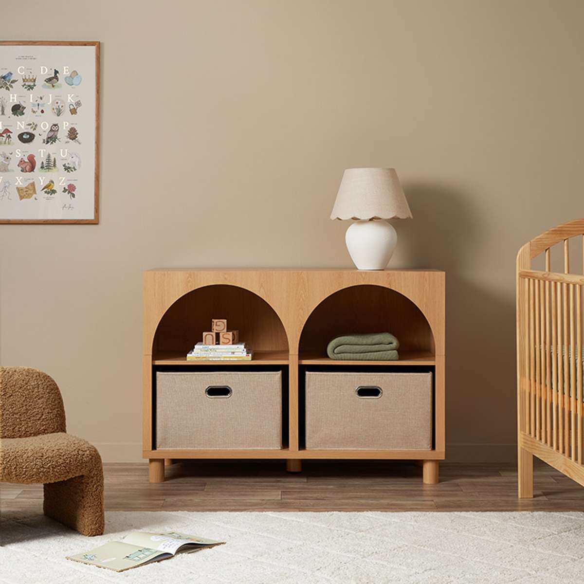 Archie Baby Changing Table with Removable Top - Sturdy Nursery Dresser for Diaper Changing & Storage | Perfect for Newborns & Toddlers in Bedroom or Nursery
