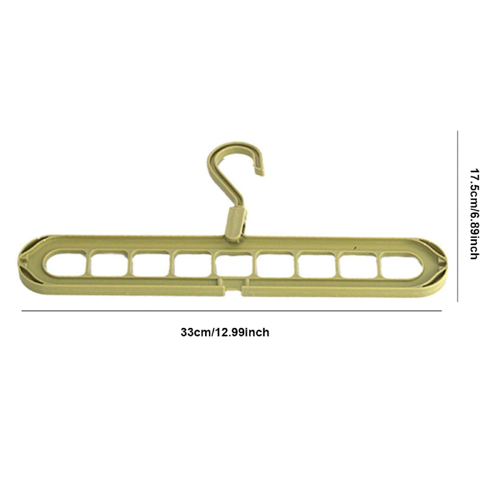 TopHomer 5-Pack Space Saving Clothes Hanger Organizer - Multi-Functional Rotating Anti-Skid Coat Hangers for Closet & Wardrobe Storage (Green) - Perfect for Small Spaces, Dorm Rooms & Travel Organization