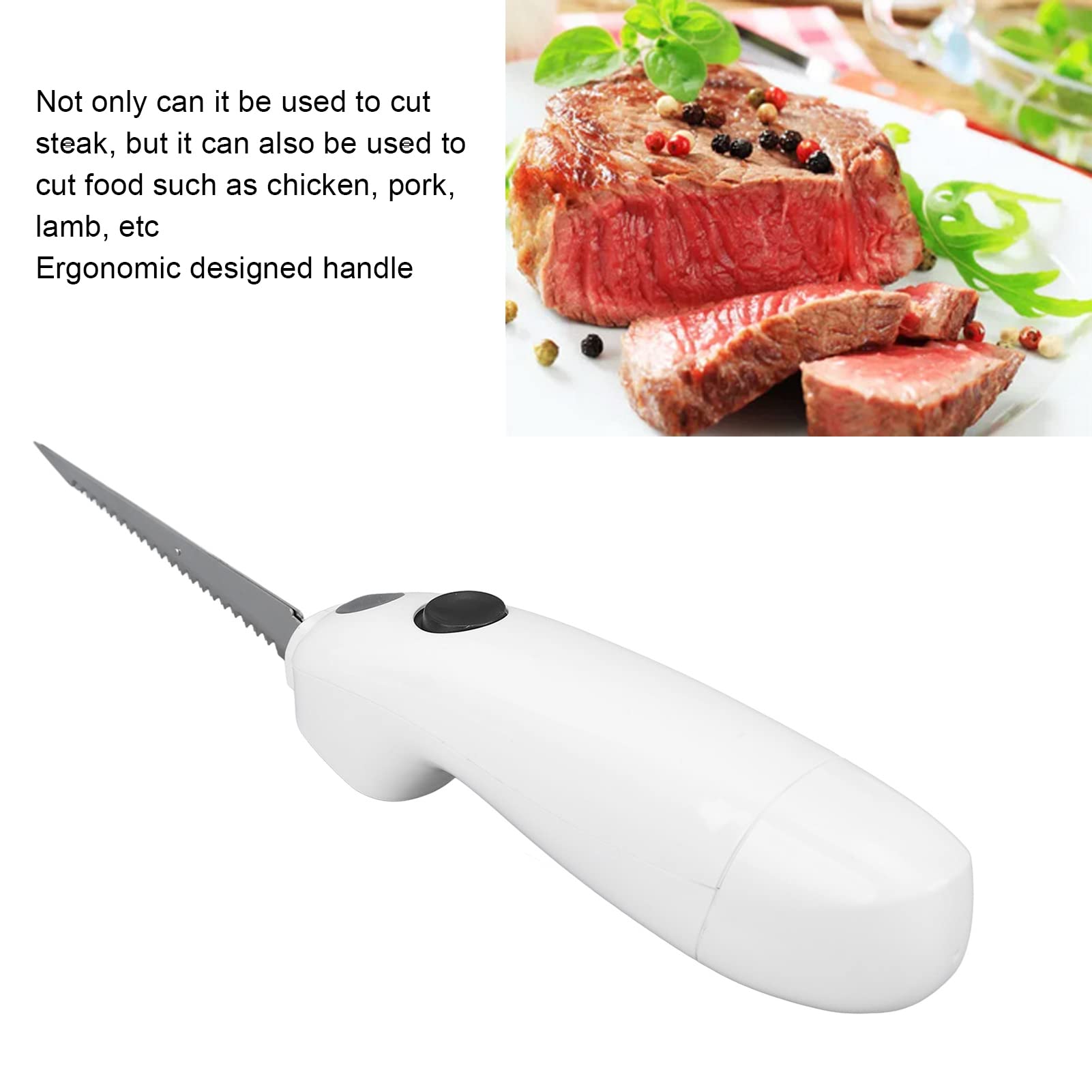 Electric Carving Knife Set - Lightweight & Ergonomic Grip for Meats, Poultry, Bread & Foam - Perfect for Thanksgiving Turkey, Holiday Roasts & DIY Craft Projects