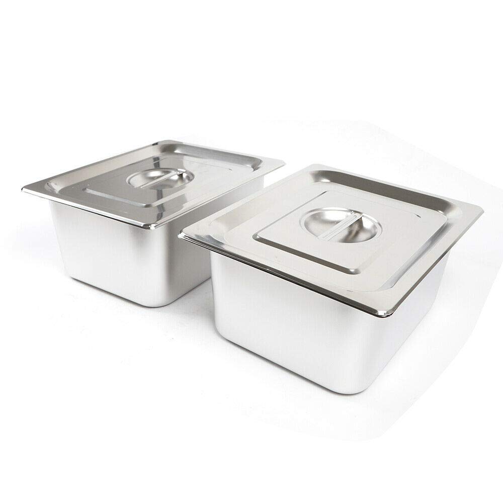 Electric Buffet Server Food Warmer - 2 Pan Stainless Steel Buffet Warmer with Lids, 850W 110V Table Steamer for Catering, Restaurants, Parties & Events - Perfect for Buffets, Banquets, and Large Gatherings
