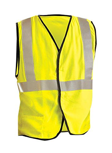 OccuNomix Large Hi-Viz Yellow Flame Resistant Class 2 Safety Vest - Lightweight Modacrylic with Front Hook & Loop Closure, 2