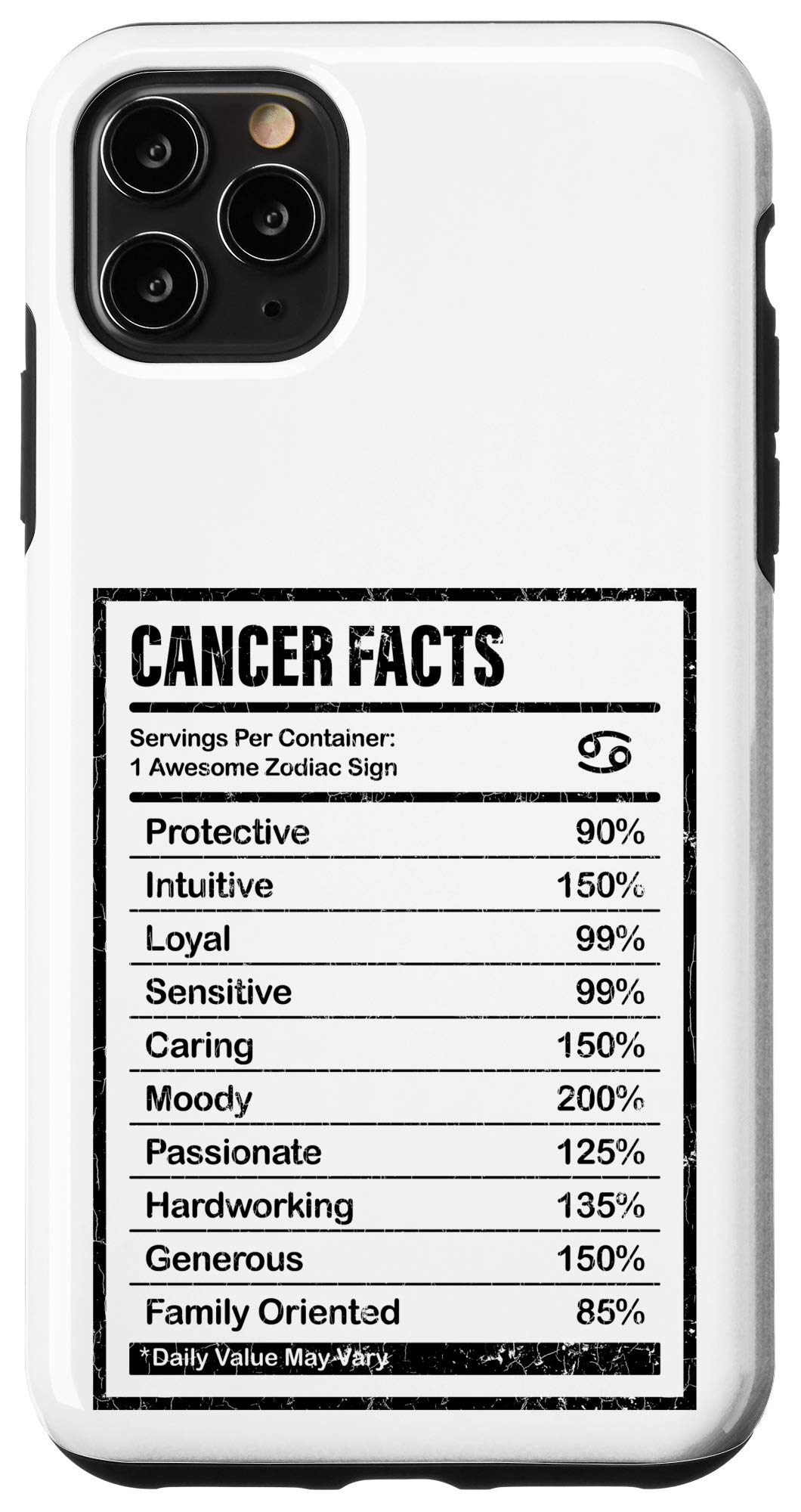 iPhone 11 Pro Max Case - Funny Cancer Zodiac Sign Gift for Men & Women - Perfect for Daily Use, Office & Birthday Presents