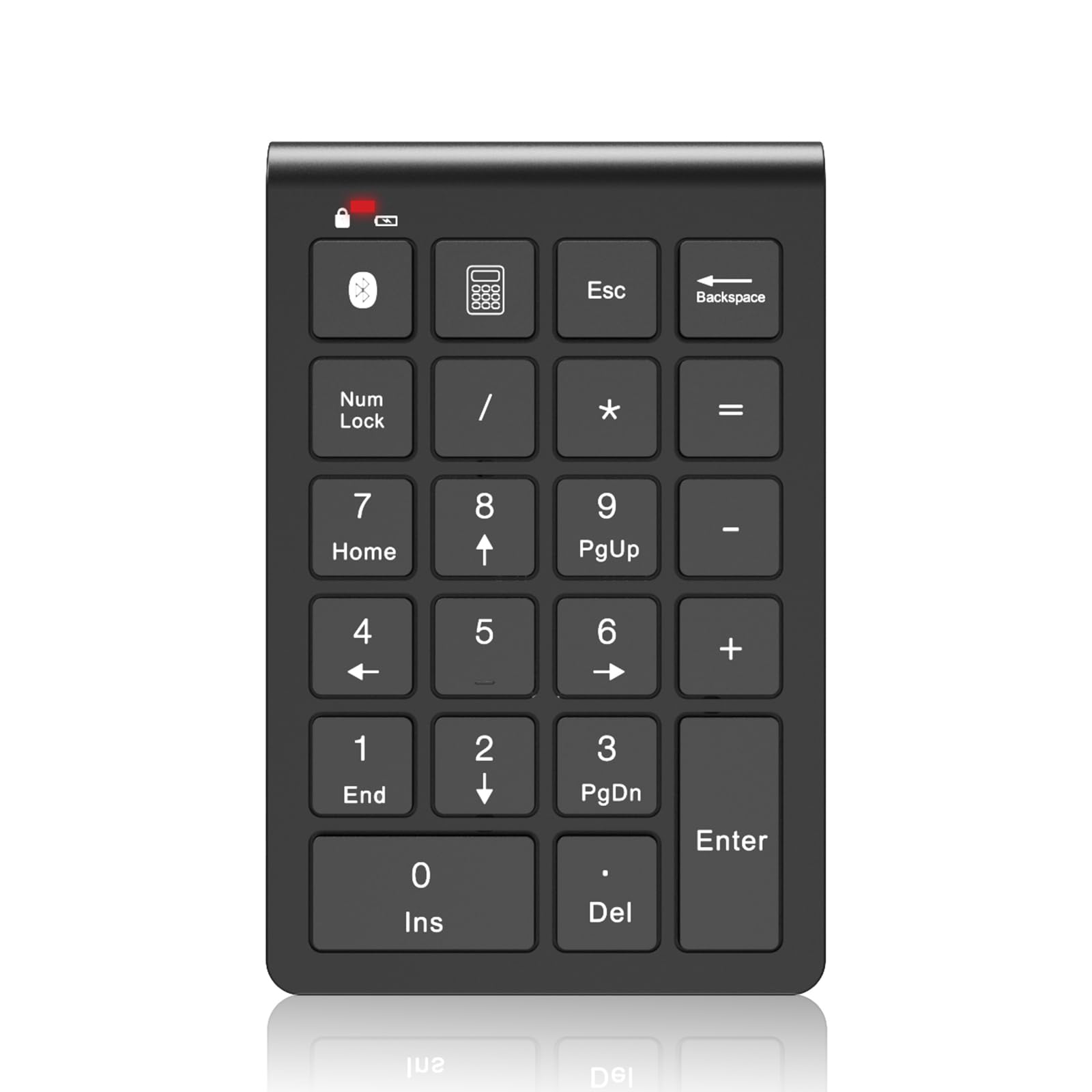 Rechargeable 22-Key Numeric Keypad - Bluetooth, Wireless & USB 3-in-1 Number Pad for Laptop, MacBook, Chromebook, Surface Pro | Perfect for Data Entry, Accounting & 10-Key Numpad Tasks | Home Office & Financial Workstation Essential