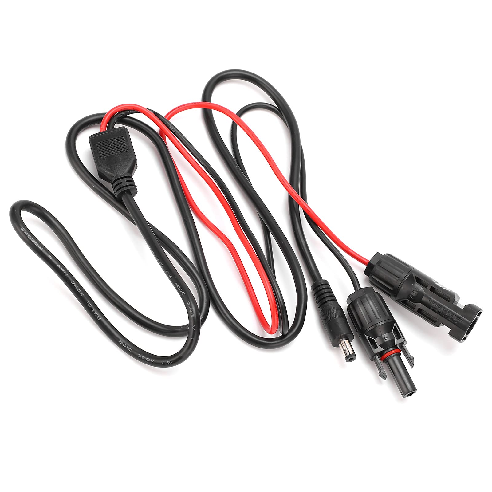 Solar Charge Cable 300V DC5521 with 2-Core Wires - Durable Power Cord for Solar Panels, Electrical Appliances & Electrician Tools - Perfect for Off-Grid Systems, RV Solar Setup & Home Solar Projects