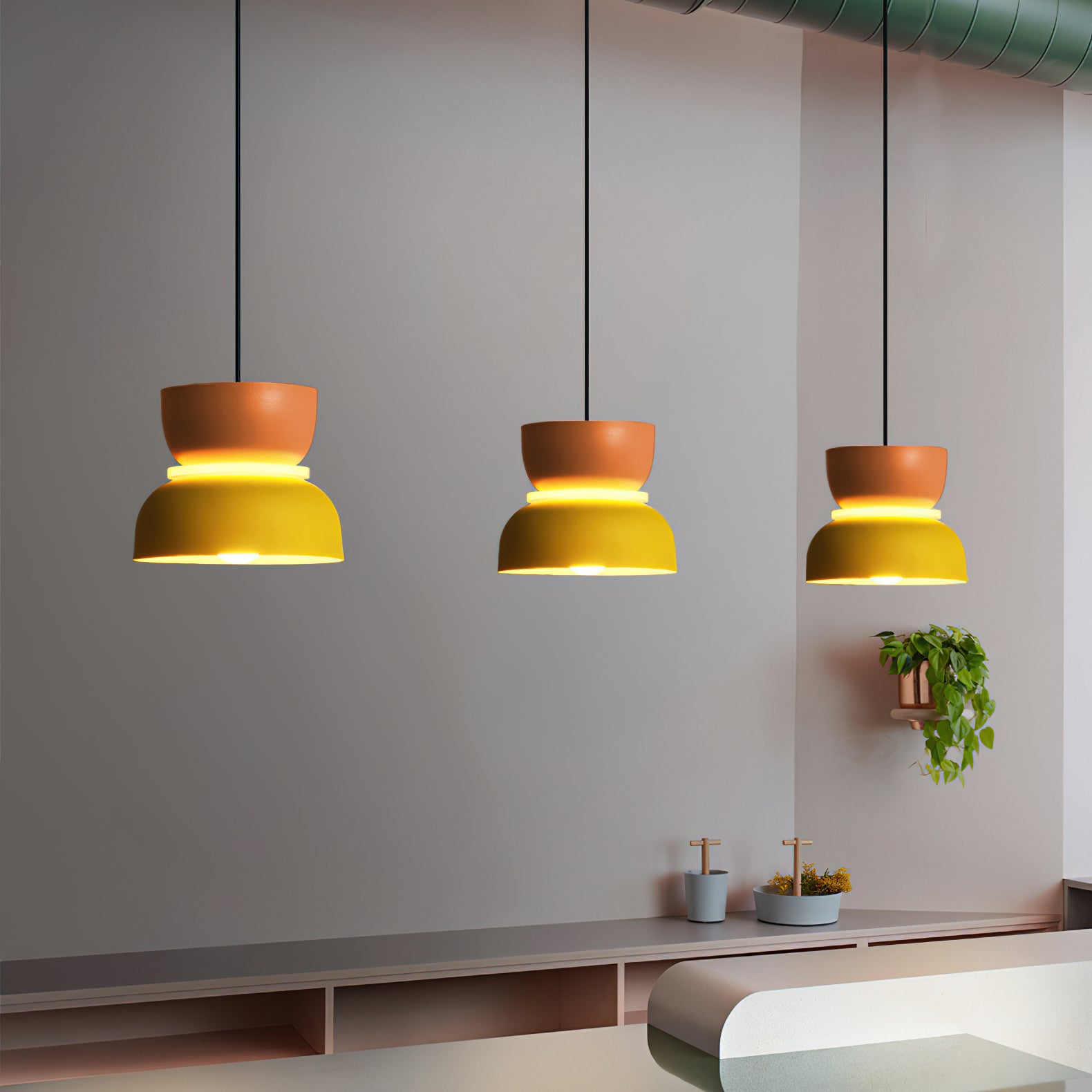 Lucie Macaron Pendant Light - Elegant French-Inspired Glass Ceiling Lamp for Dining Room, Kitchen Island & Bedroom Decor