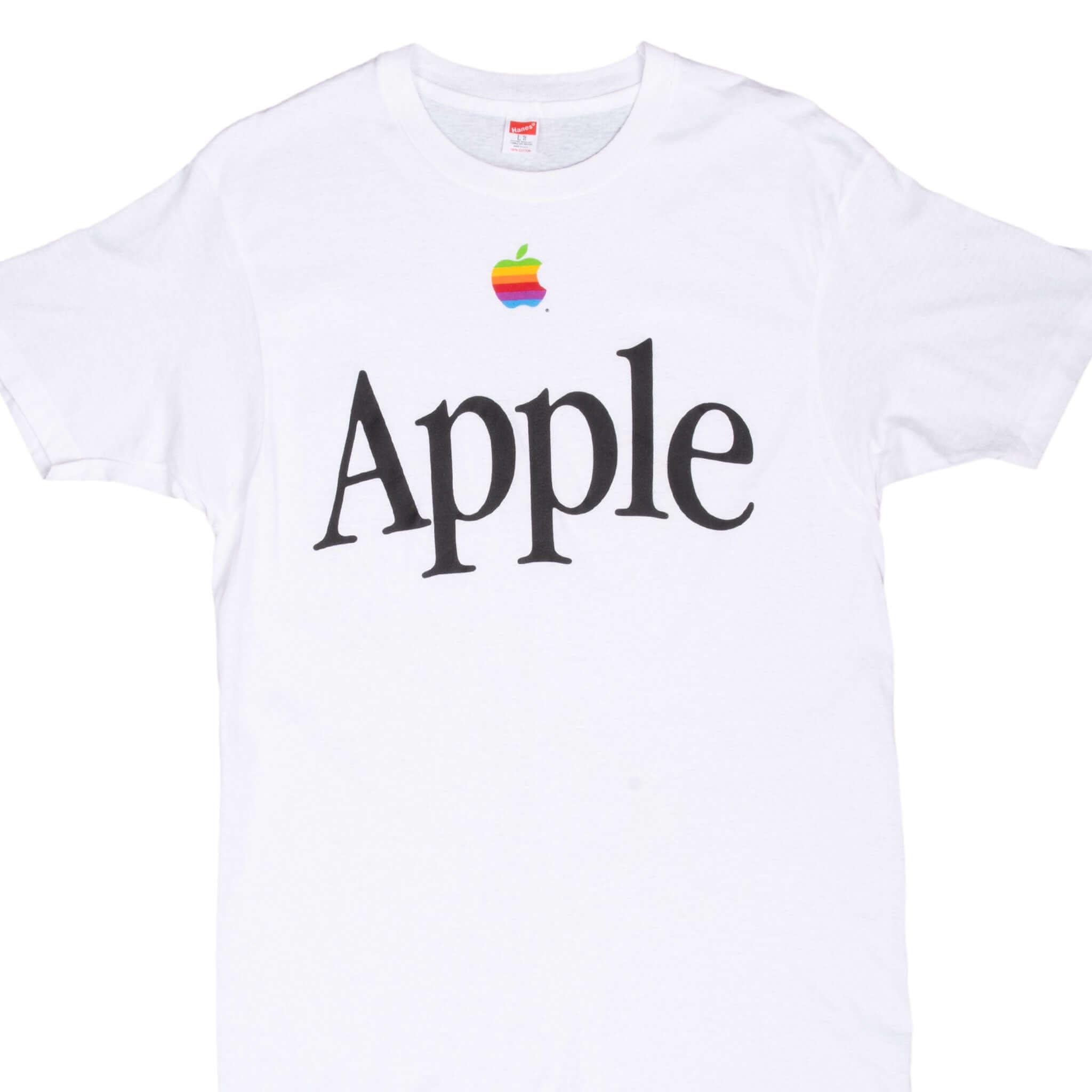 Vintage Apple Computers 1980s Hanes T-Shirt - Medium Size, Made in USA - Retro Tech Gift for Computer Enthusiasts & Vintage Collectors