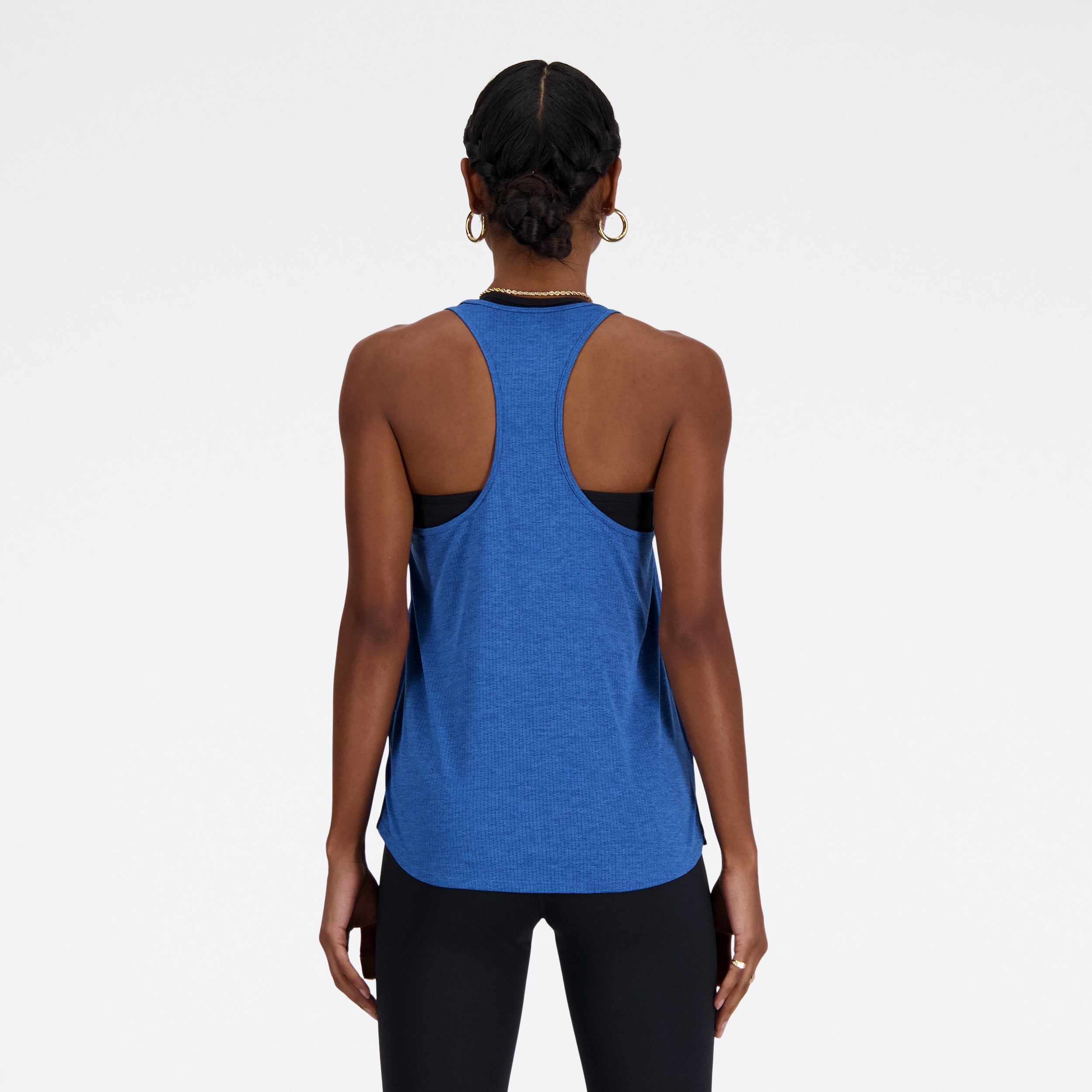 TCRC Women's Athletic Tank Top - Breathable Workout Shirt for Running & Yoga (Blue Agate Heather) | Gym, Fitness & Casual Wear