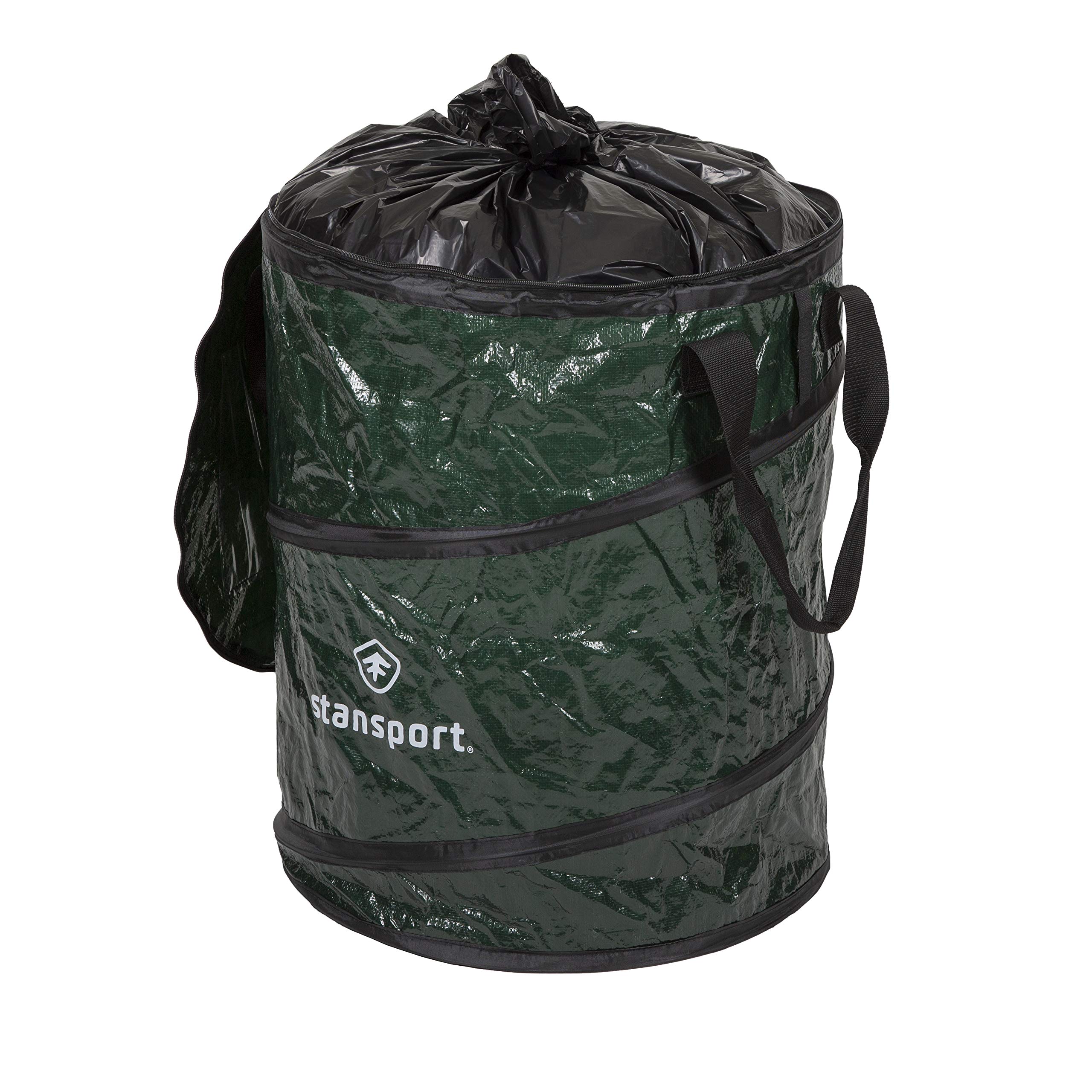 Stansport Collapsible Campsite Carry-All & Trash Can - Portable Outdoor Gear for Camping, Picnics, Hiking & Beach Trips