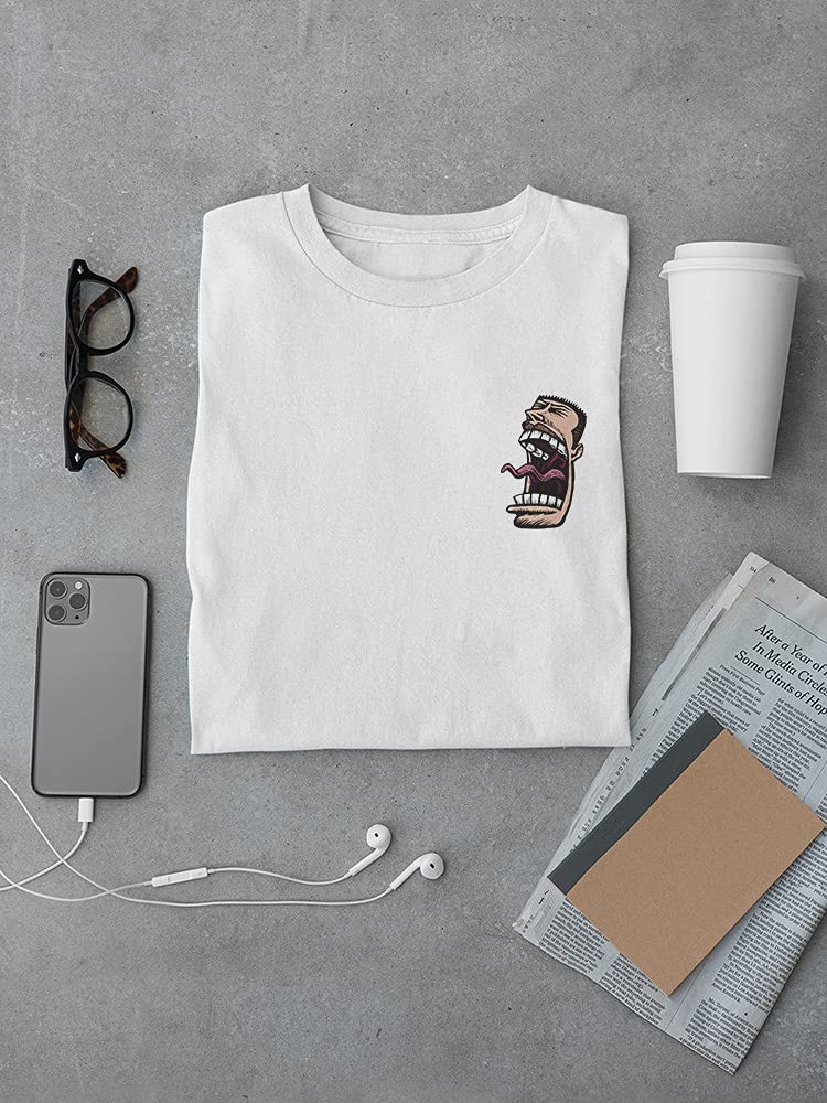 Men's Art Tee with Doodle of Shouting Man - Unique Graphic T-Shirt for Casual Wear & Street Style