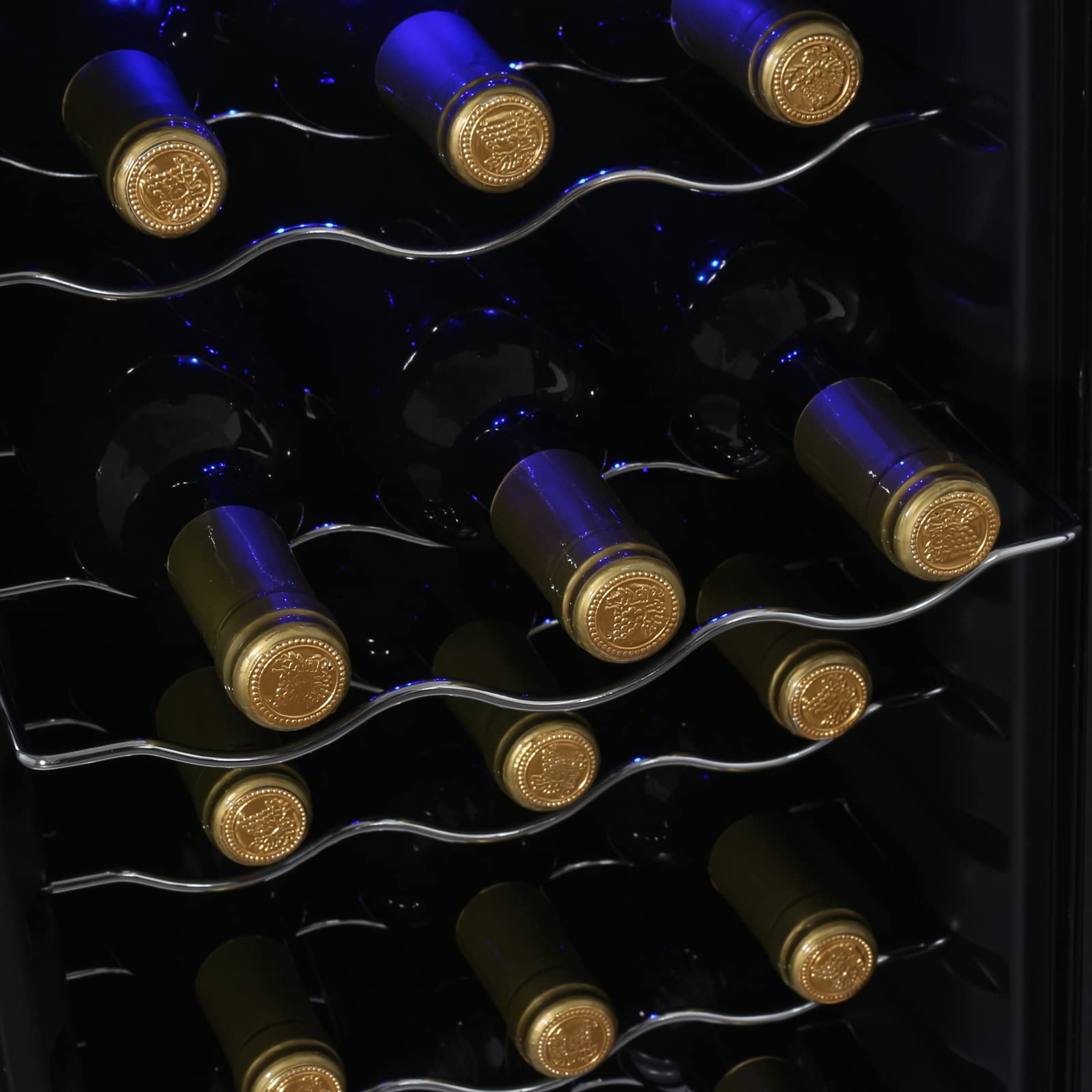 Display4Top 18-Bottle Wine Cooler Refrigerator with Digital Touch Screen - Black | Perfect for Home Bars, Kitchens & Wine Cellars