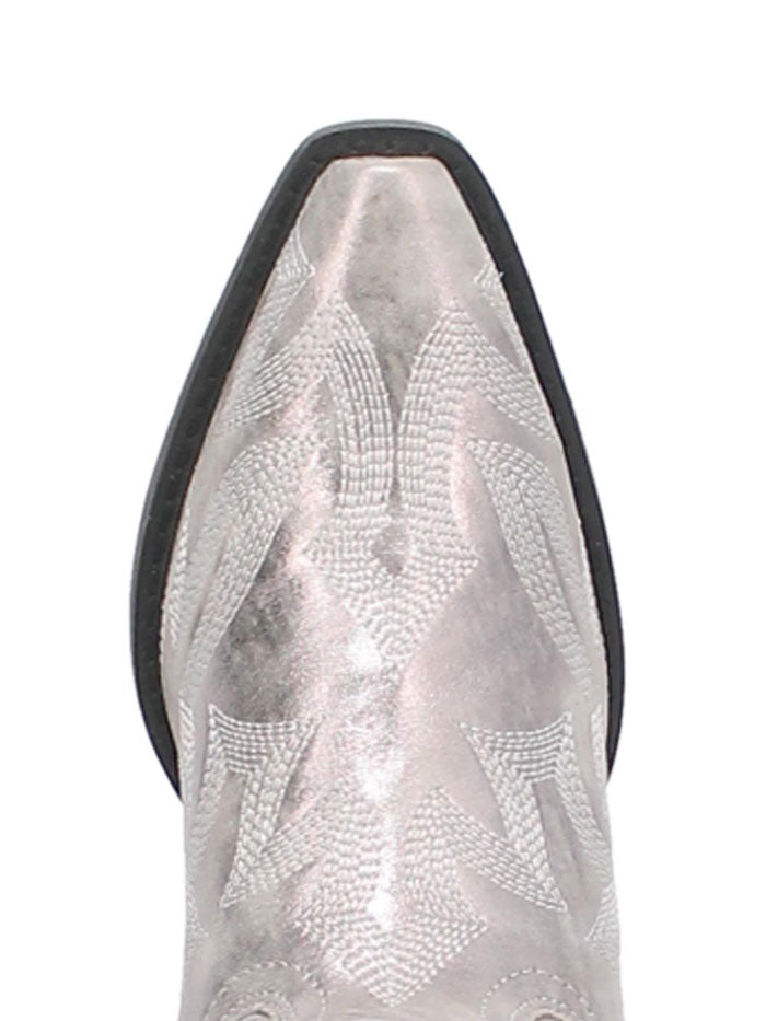 Laredo 52463 Women's DREAM GIRL Leather Boots in Silver - Perfect for Western Fashion, Country Dancing & Everyday Wear