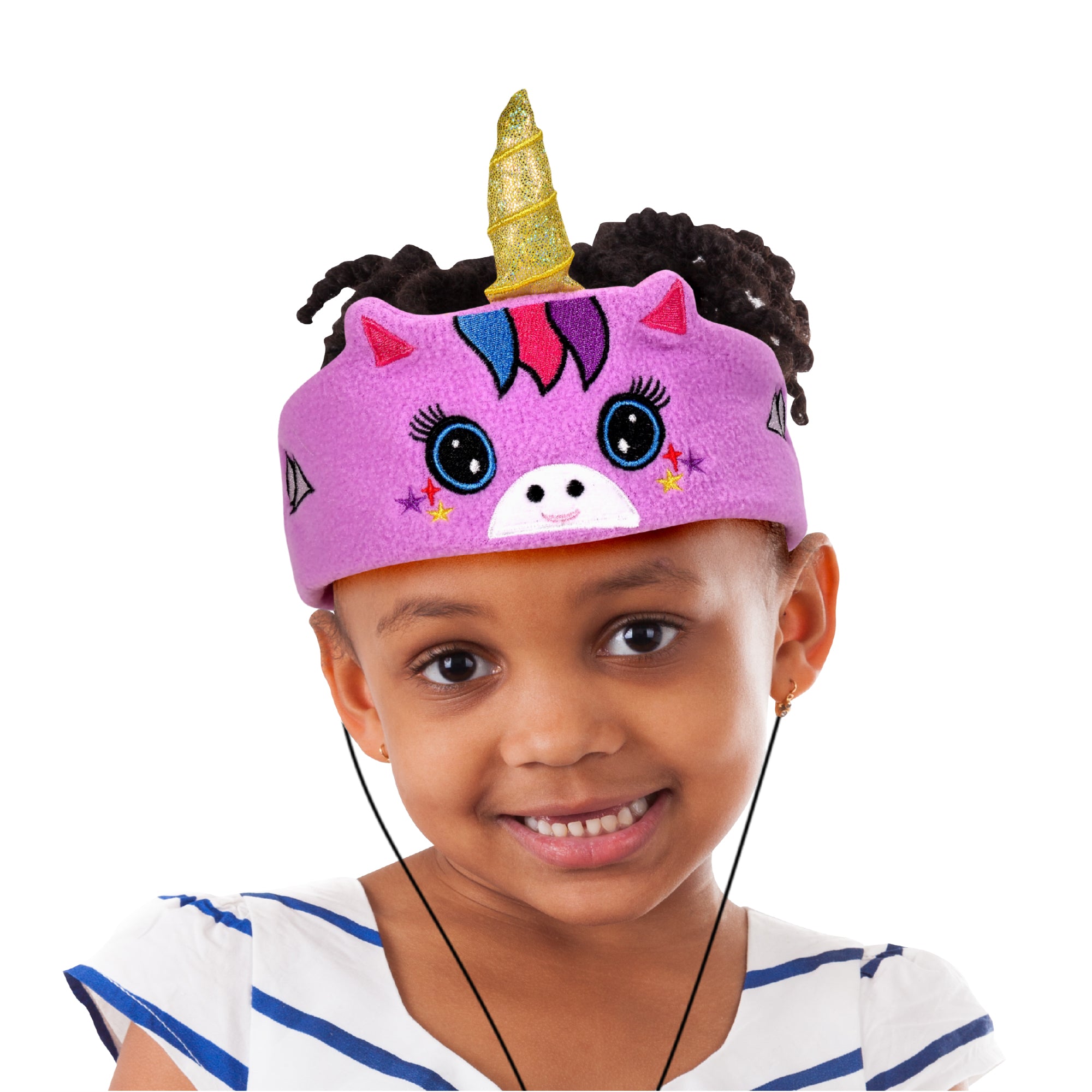 Contixo H1 Adjustable Fleece Headband Headphones for Kids - Soft Unicorn Design for Comfortable Listening - Perfect for School, Travel, and Home Use