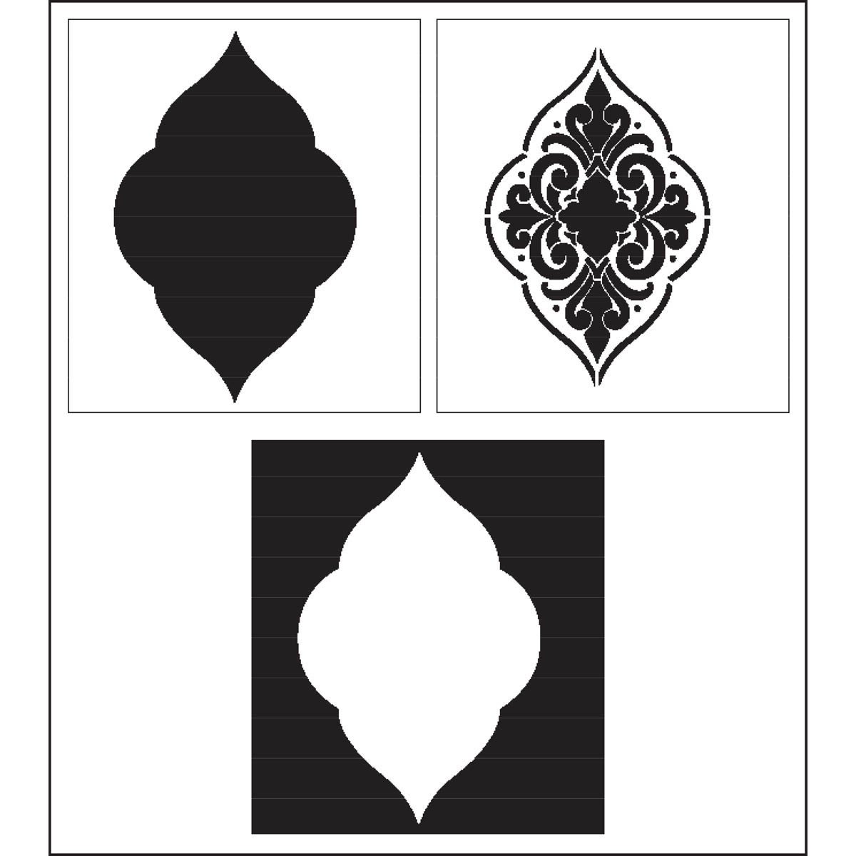 FolkArt Medallion Stencil for Home Decor - DIY Wall & Furniture Painting